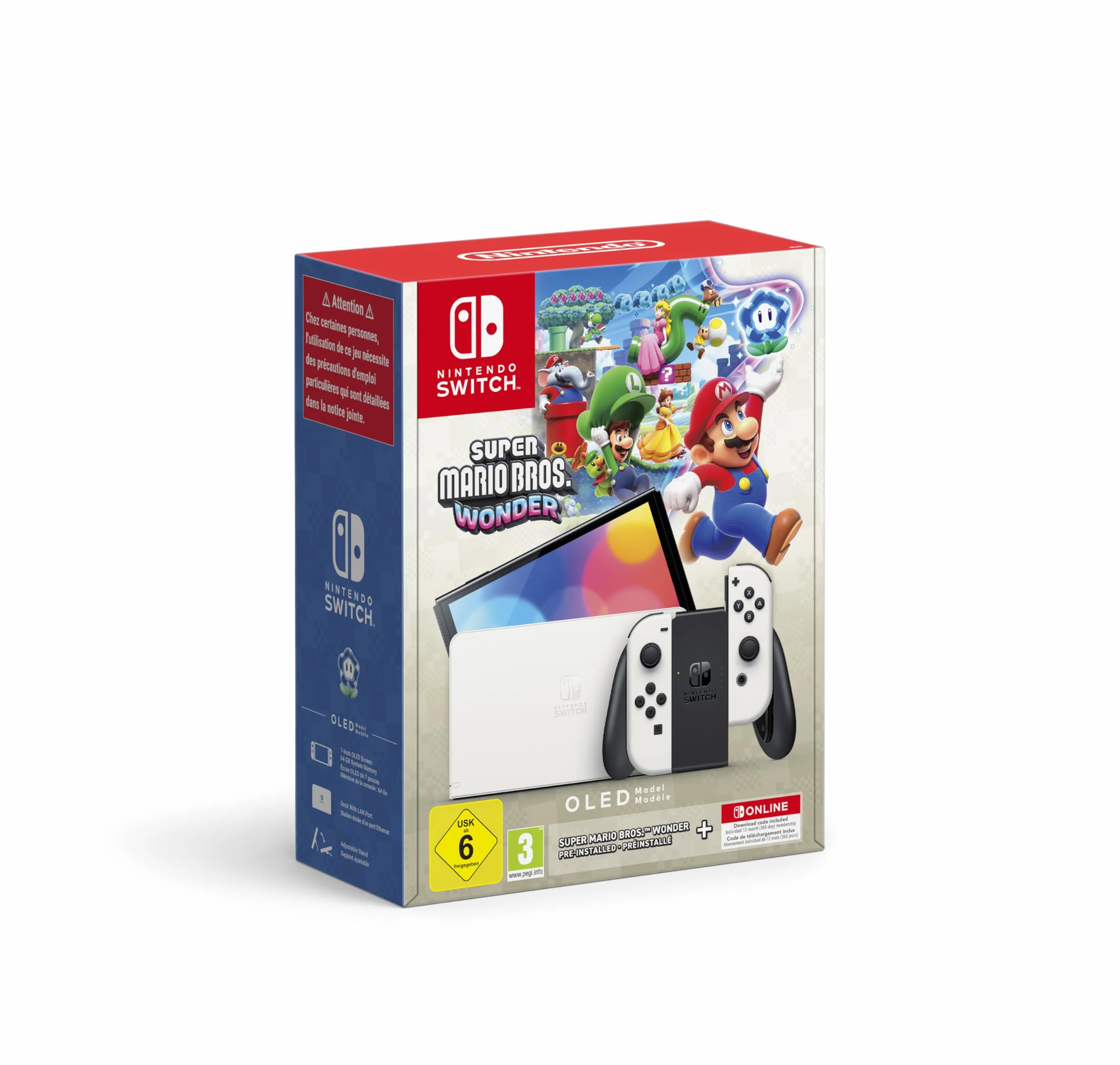 Nintendo Switch OLED Mario Bros Wonder NSO 12M