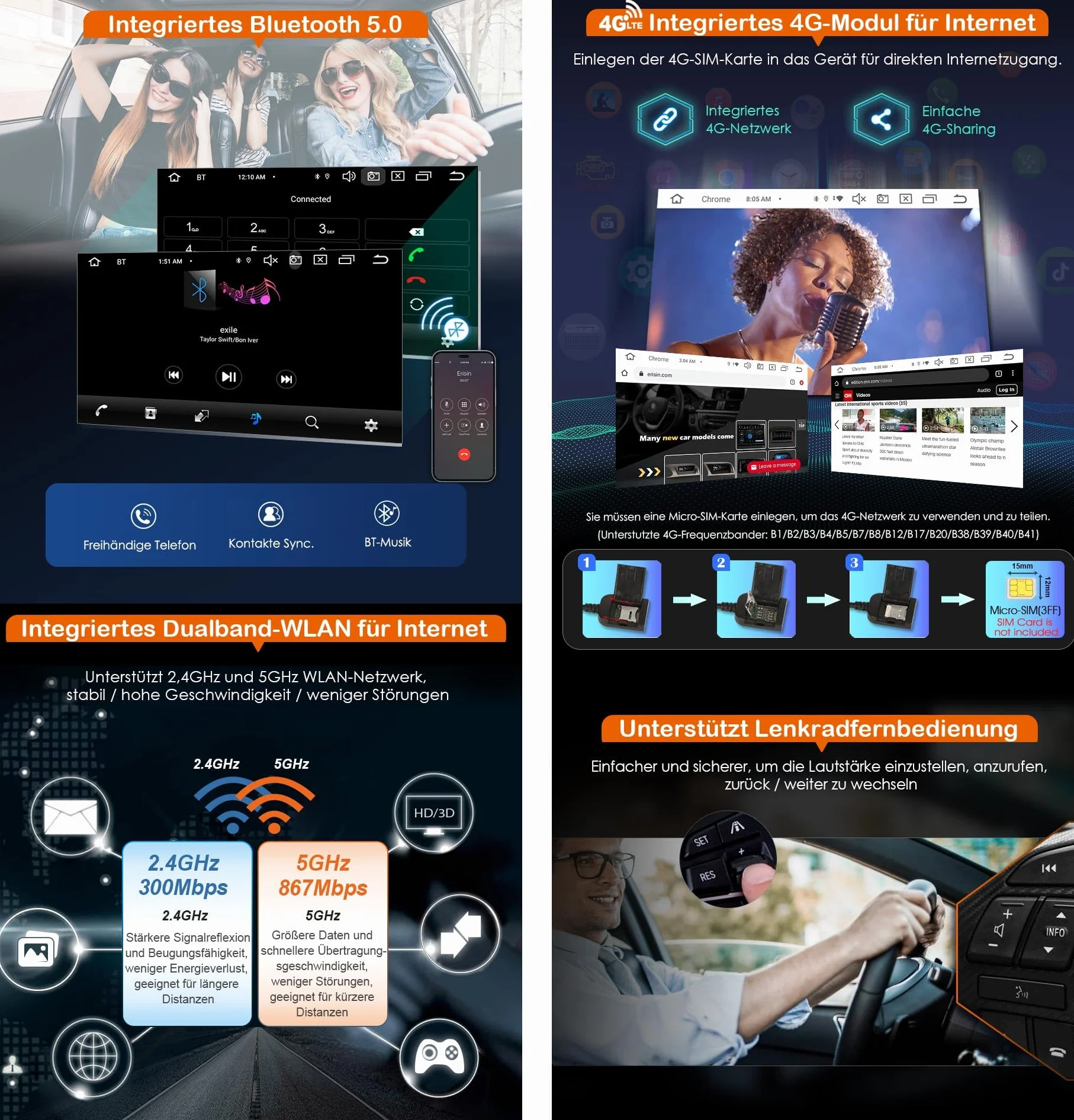 Erisin 8-rdzeniowy 4 GB 64 GB Android 14 radio samochodowe z nawigacją GPS do Skoda Octavia Superb Fabia Combi Roomster Yeti CarPlay 9-calowy ekran dotykowy WiFi DSP DAB+ SWC Canbus