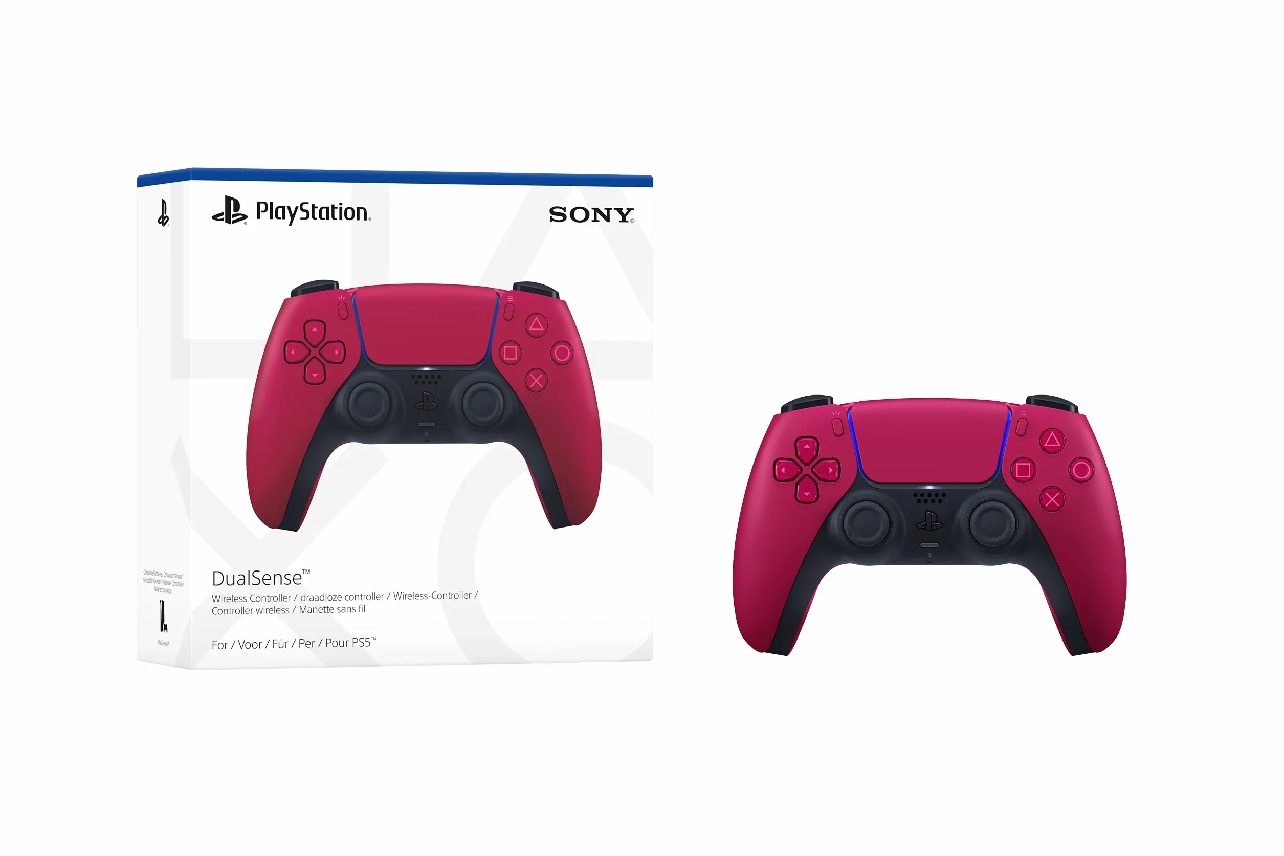 Sony Playstation 5 Dualsense Controller Cosmic Red Black