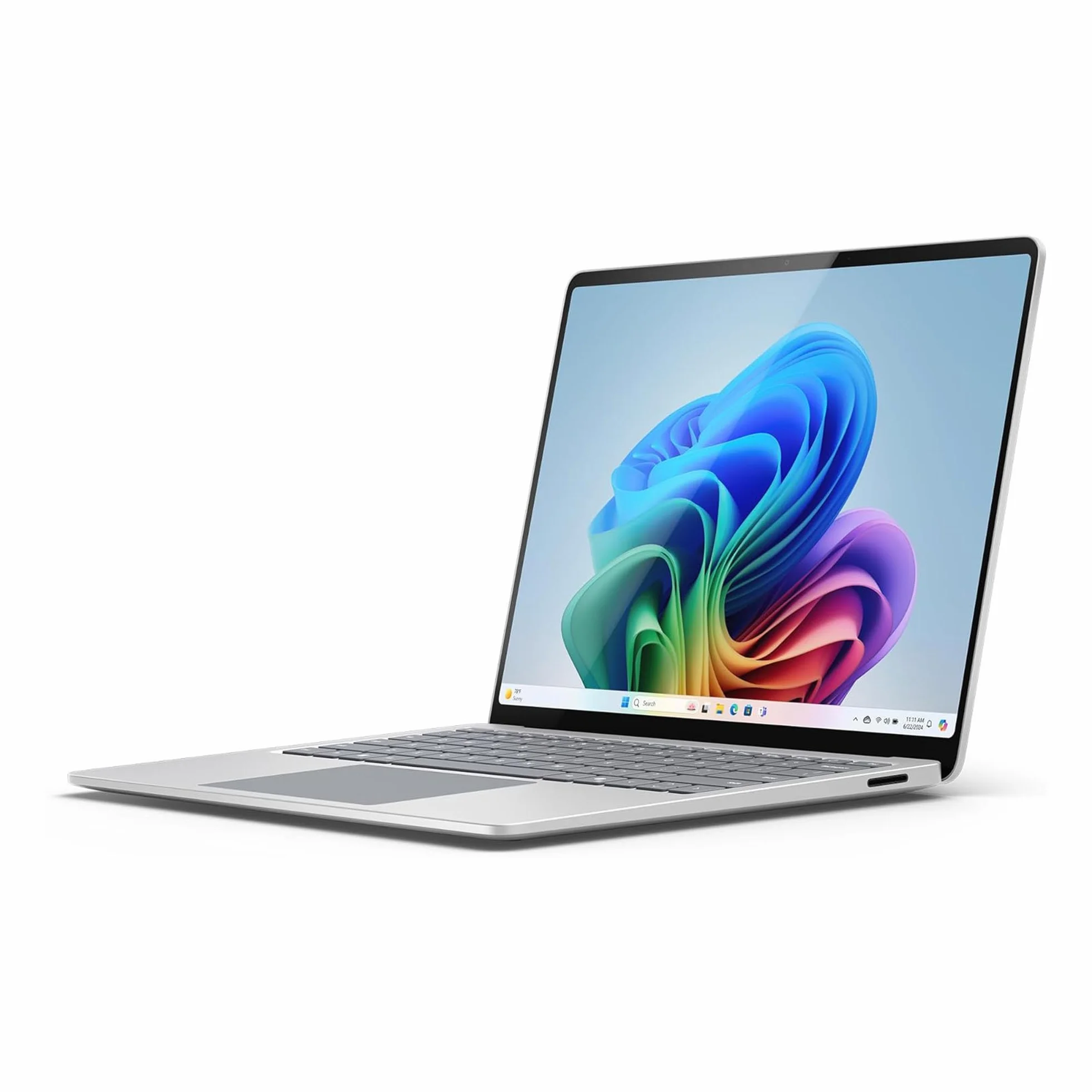 Microsoft Surface Laptop Copilot+ PC, dotykowy ekran 13,8″, Snapdragon® X Plus (10 rdzeni), 16 GB RAM, 512 GB SSD, 7. edycja, platynowy