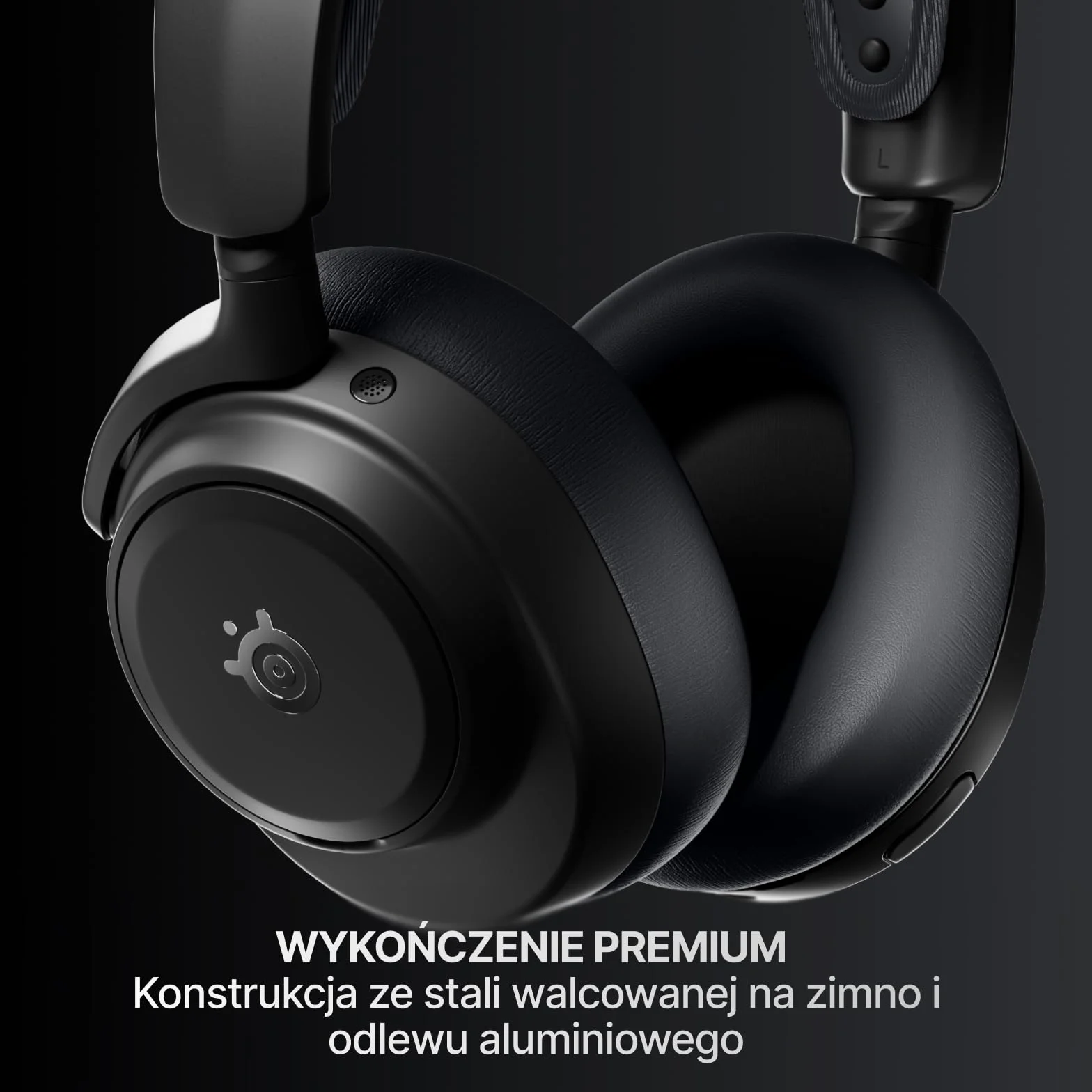 SteelSeries Arctis Nova Pro Omni – Bezprzewodowy dźwięk Hi‑Res, 96kHz/24bit, ANC, mikrofon ClearCast Pro, redukcja szumów AI, aplikacja mobilna, Mix 2,4GHz + BT, OmniPlay PC+PlayStation+Xbox – Grafit