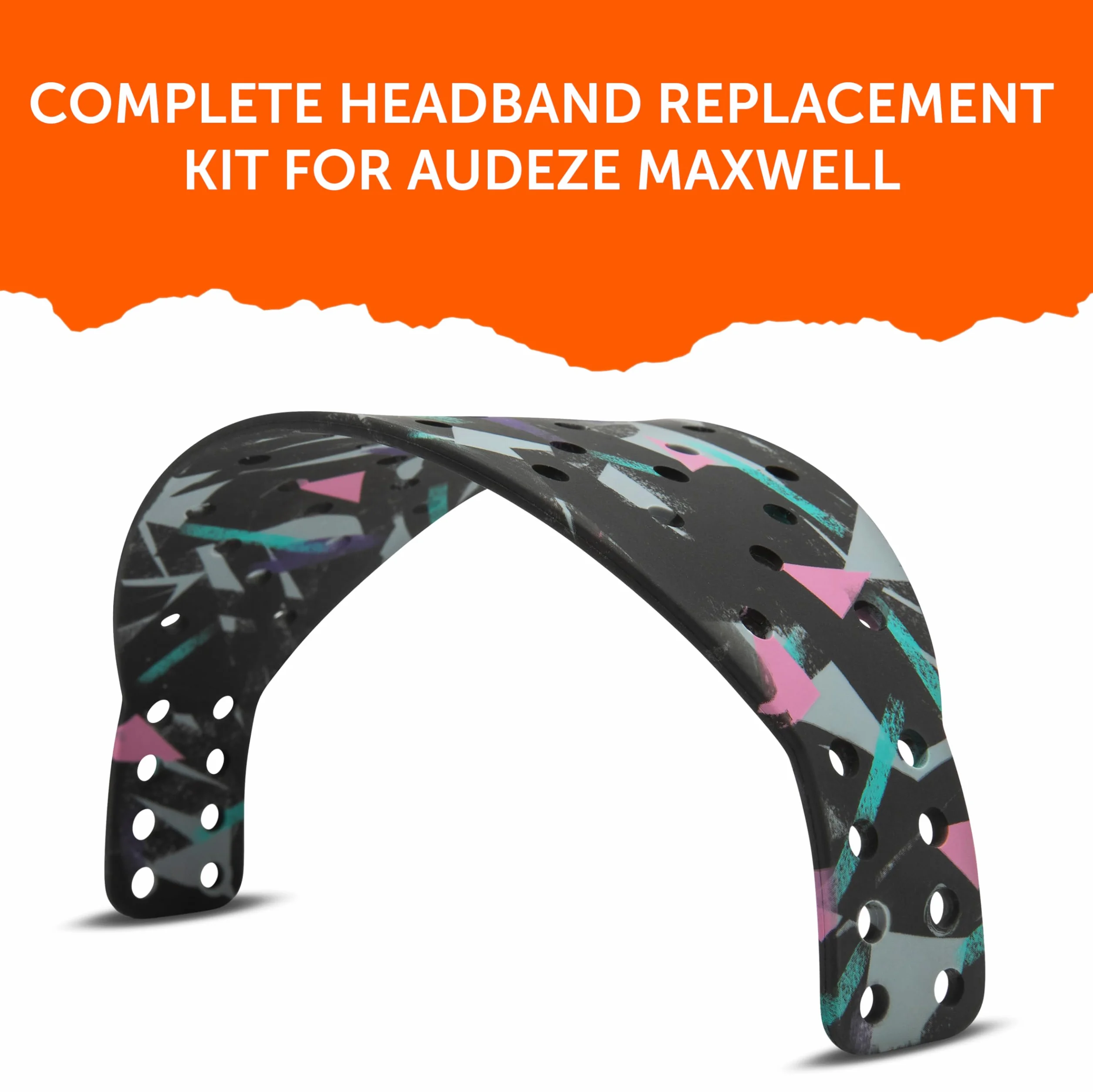WC Mod Kit V2 Do Maxwell Gen 1 – Poduszki Żelowe Chłodzące + Ekstra Szeroki Silikonowy Pałąk Kompatybilny Z Audeze Maxwell Xbox & PS5 Gen 1 od Wicked Cushions | 90's Black