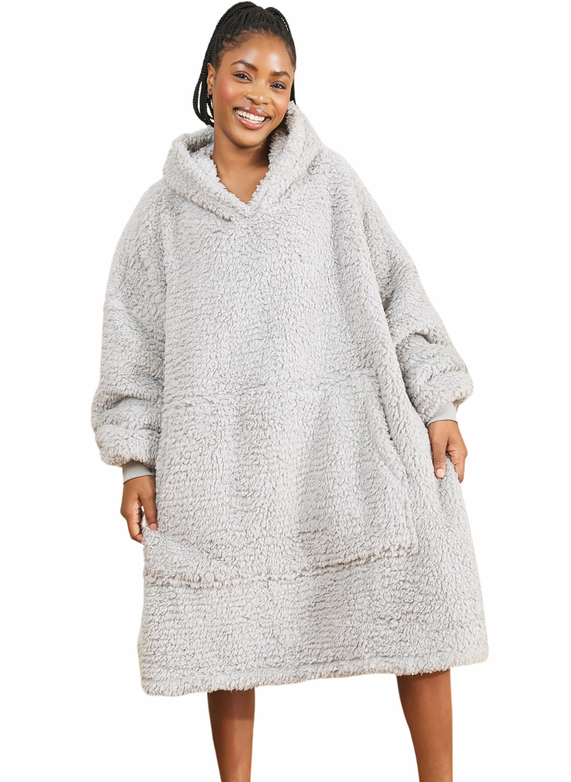 Koc do noszenia Sherpa bluza oversize dla dorosłych