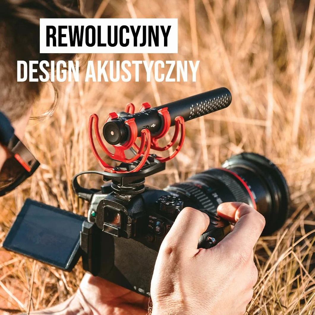 RØDE Microphones VideoMic NTG Mikrofon do Kamery, Czarny/Czerwony