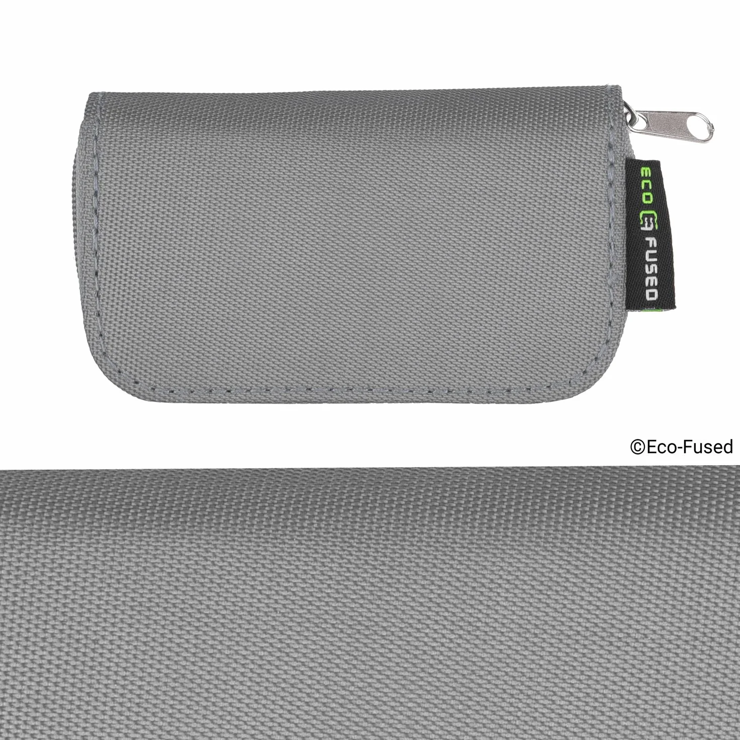 Eco-Fused Etui do przenoszenia kart pamięci - nadaje się do kart SDHC i SD - 8 stron i 22 przegródki - ściereczka do czyszczenia z mikrofibry w zestawie - 2 opakowania - 44 gniazda, szary i czarny