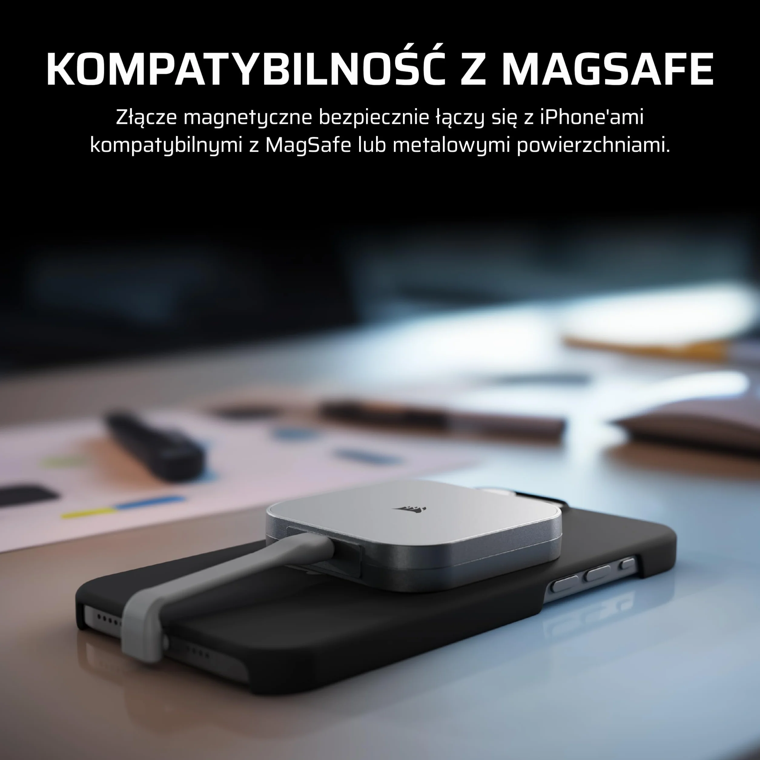 CORSAIR EX400U 1TB Przenośny SSD USB4 — USB Typ-C, USB4/USB 3.2 Gen2x2, do 40 Gb/s, Plug and Play, MagSafe, kabel USB-C (USB4) — Windows PC, Mac iOS — Szary