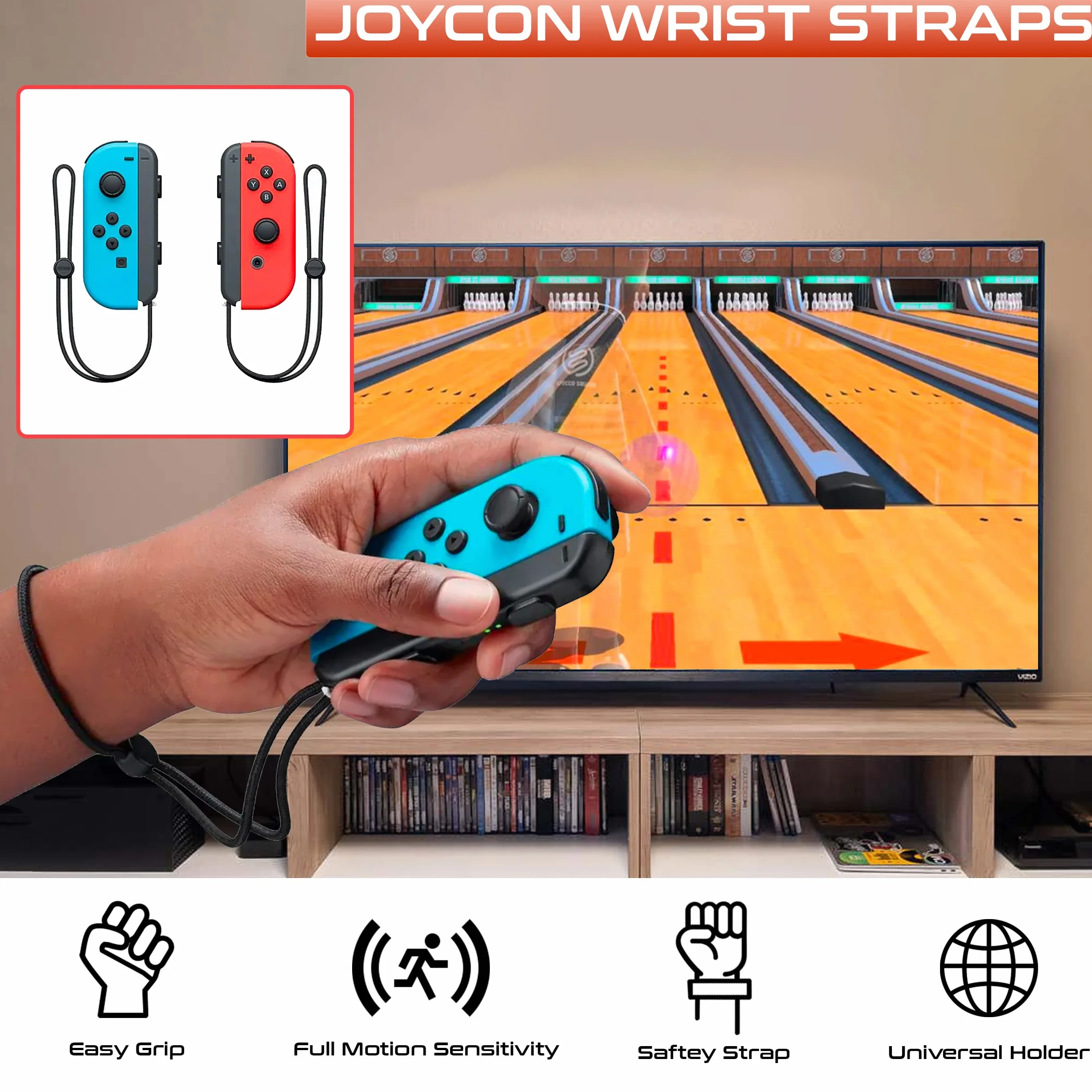 Zestaw akcesoriów Orzly Switch Sports Games 2024 kompatybilny z Nintendo Switch i Switch OLED z rakietami tenisowymi, kijami golfowymi, mieczami Chambara i uchwytami Joy Con Grips