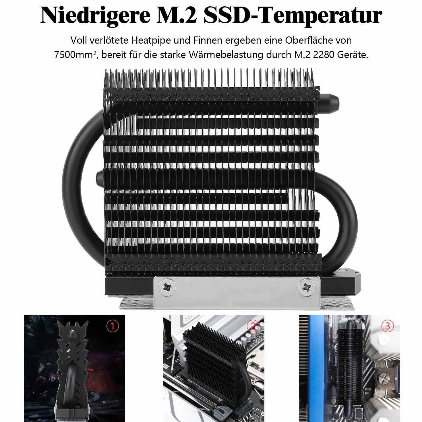 Thermalright-TR HR-09 2280 PRO BLACK SSD radiator, dwustronny radiator, z termiczną podkładką silikonową do komputera M.2 SSD i PC