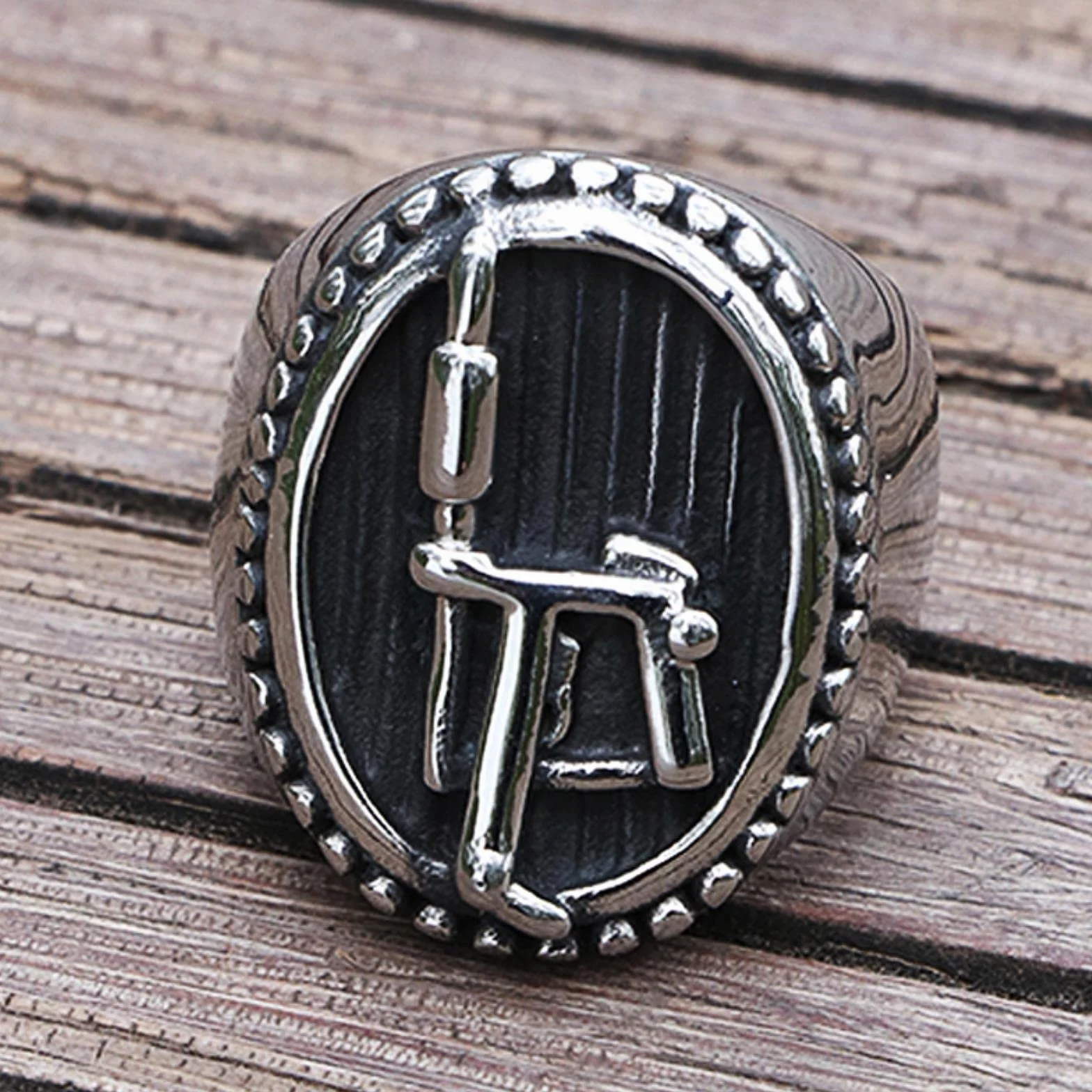 Gothic Tattoo Machine Signet Ring Men Women Stainless Steel Biker Rings Cool Hip Hop Punk Rock Ring Best Gift For Friend