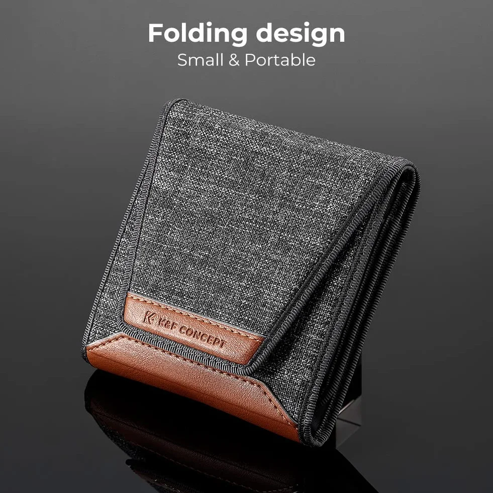 K&F Concept Osłona filtra obiektywu, szary, S, Dodatkowa torba