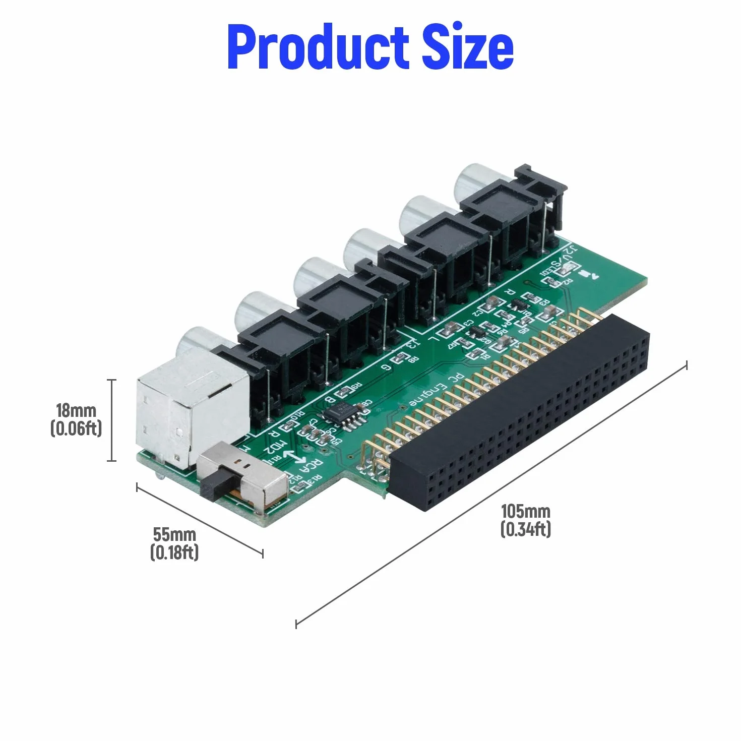 Mcbazel RGBS Video Booster Audio Signal Output Board for NEC PC Engine/TurboGrafx-16 Console