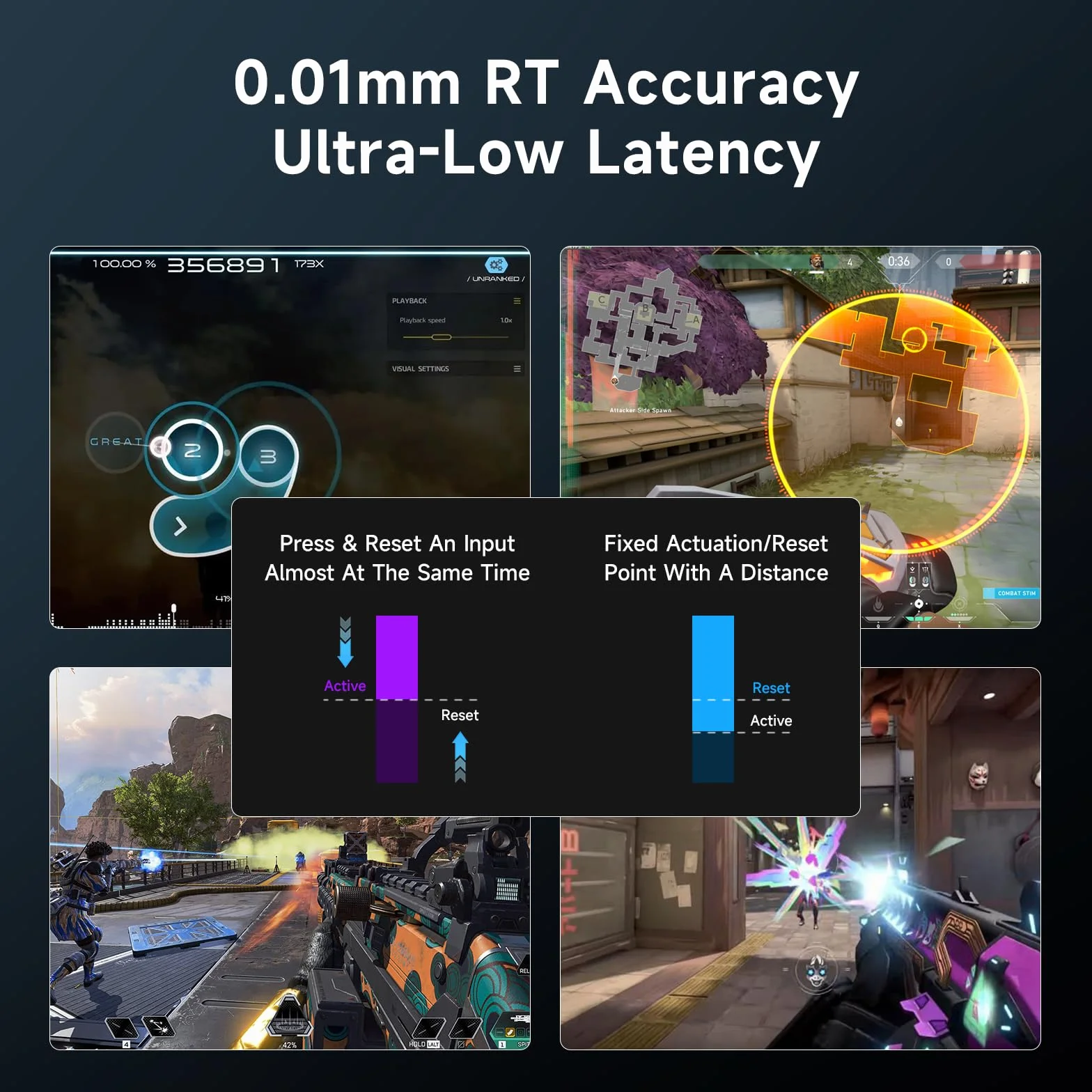 MCHOSE Ace60 Pro HE klawiatura gamingowa 60% 8000 Hz Rapid Trigger RGB przełącznik magnetyczny 0,01 mm