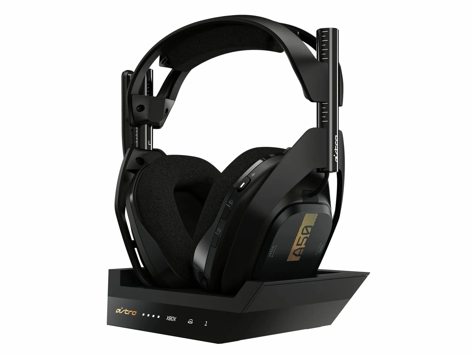 ASTRO Gaming A50 Bezprzewodowy zestaw słuchawkowy + stacja bazowa do ładowania, kontrola równowagi głosu i gry, łączność bezprzewodowa 2,4 GHz, zasięg 15m, Xbox Series X|S, Xbox One, PC i Mac - Czarny