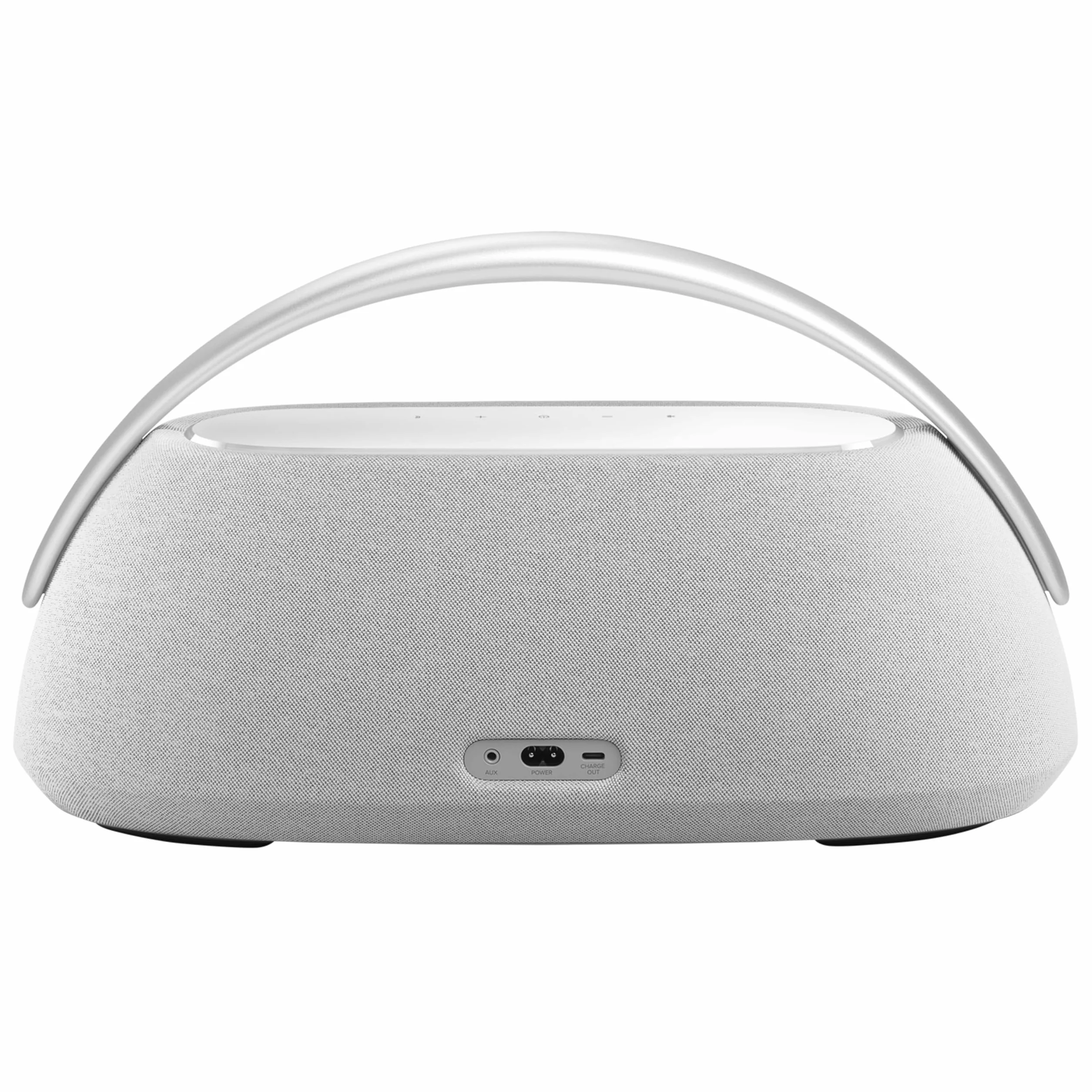 Harman Kardon Go+ Play 3 Bezprzewodowy Głośnik Bluetooth z Mikrofonem, USB, Wbudowanym Akumulatorem, 8h Odtwarzania i Dźwiękiem Stereo, Szary