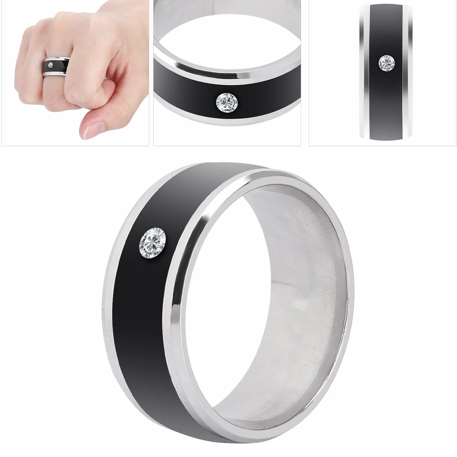 Uniwersalne Inteligentne Pierścienie NFC do Telefonów Komórkowych, Wielofunkcyjne Urządzenie do Noszenia Smart Ring Magic, Wodoodporne Urządzenie do Noszenia NFC Ring Smart Magic