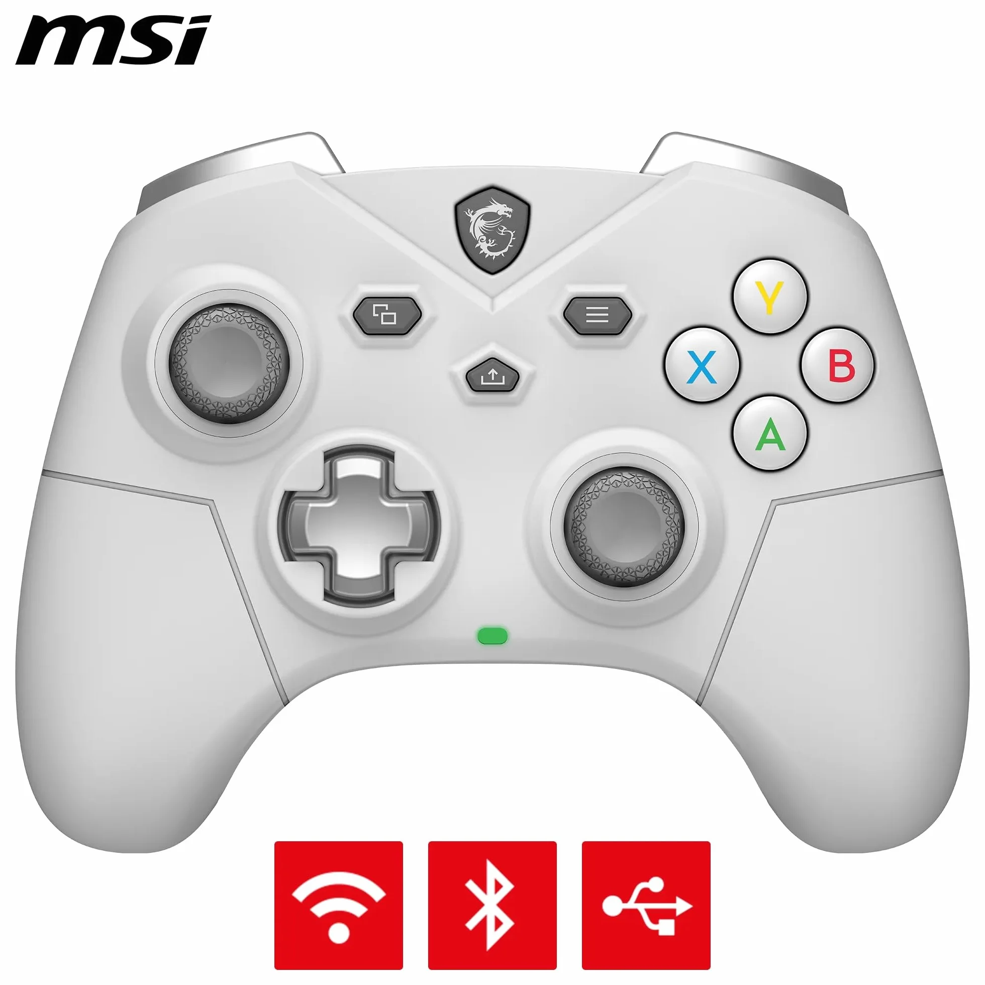 MSI FORCE GC300 WIRELESS WHITE Bianco USB 2.0 Gamepad Analogico PC