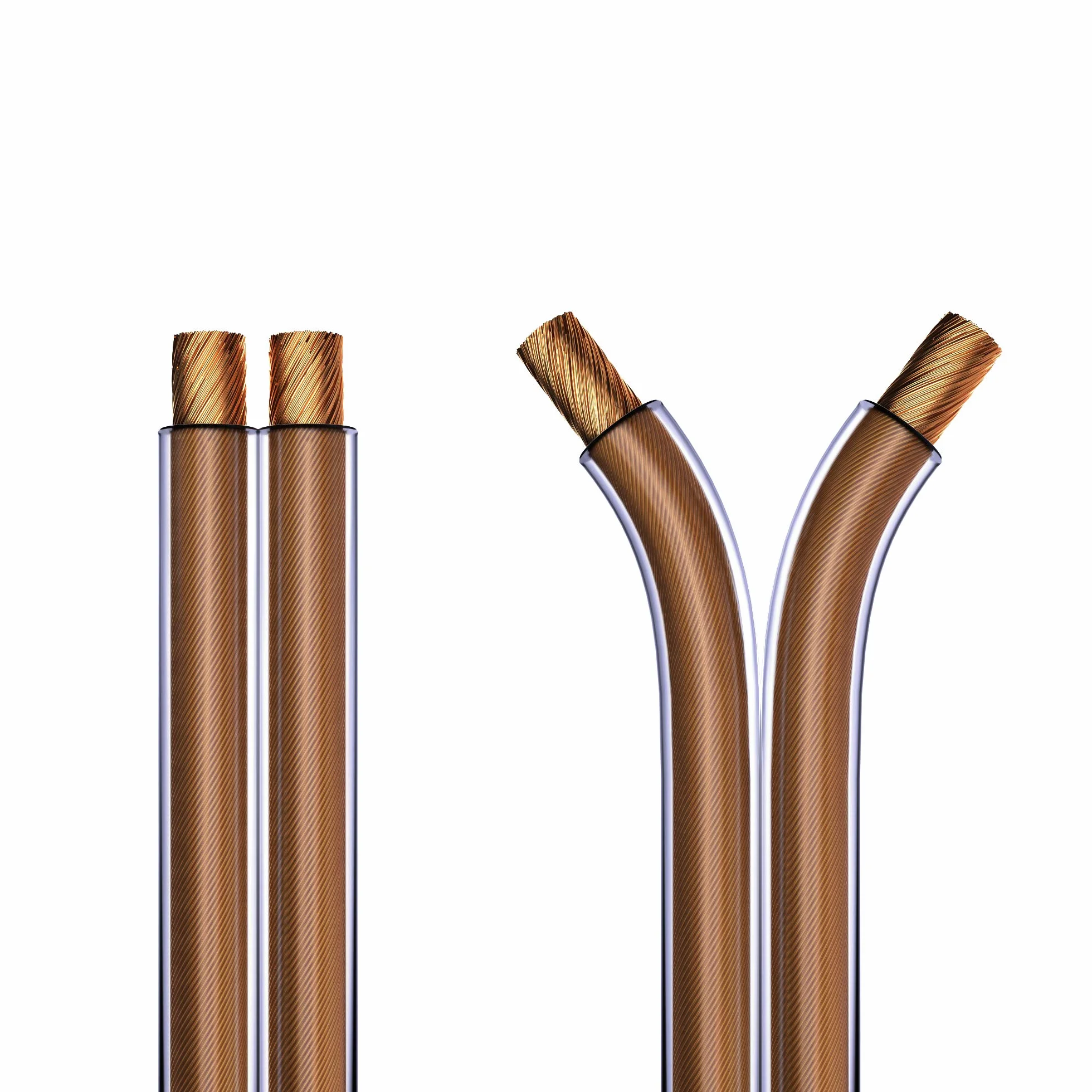 PureLink Kabel głośnikowy OFC 2 x 4,00 mm² 0,20 mm, 20,0 m, kabel z czystej miedzi do głośników hi-fi, subwoofer, kabel audio z oznaczeniem polaryzacji, przezroczysty