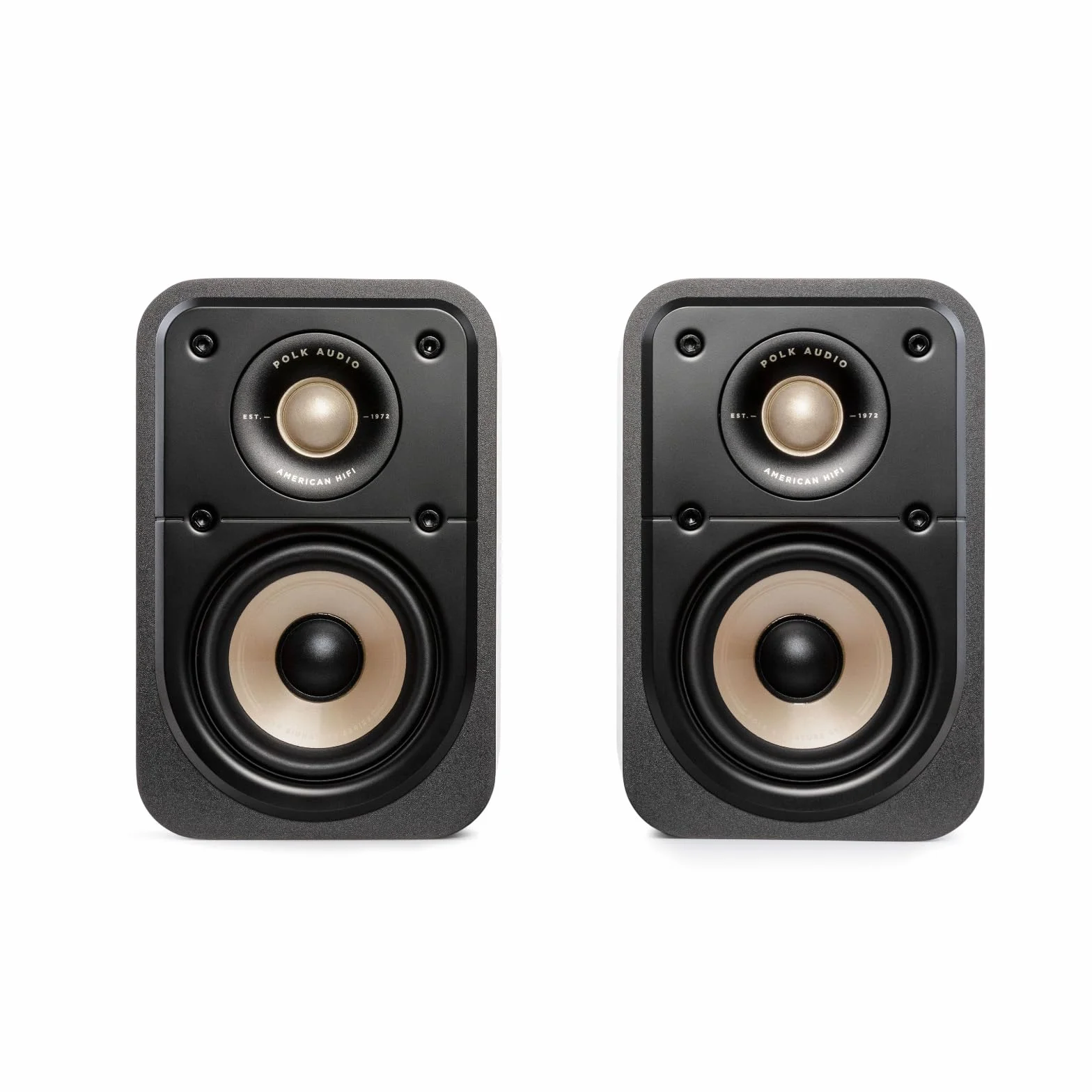 POLK AUDIO Signature Elite ES10 głośniki surround, głośników stereo, głośników satelitarnych, HiFi, kompatybilne z Dolby Atmos i DTS: X (2 pary) - czarny