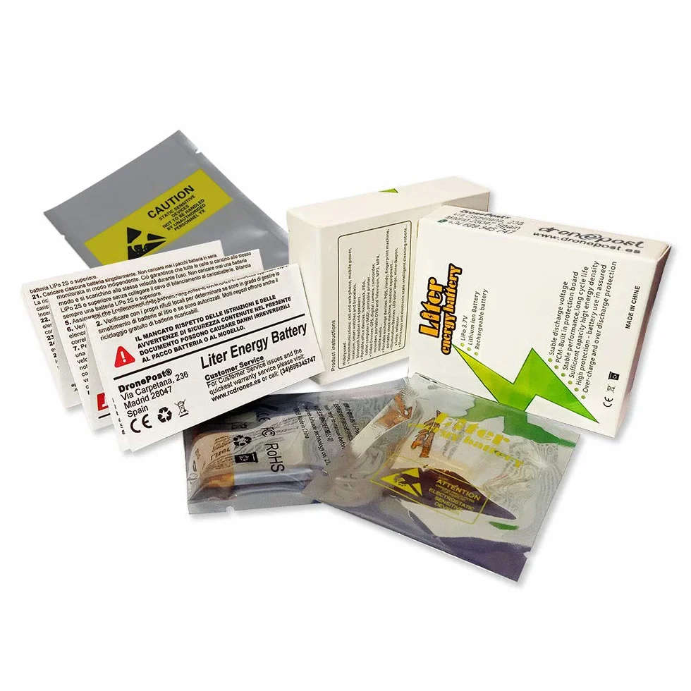 Bateria 401215 LiPo 3.7V 50mAh 0.185Wh 1S 5C Liter Energy Battery Akumulator dla Elektroniki ładowalny litowy polimerowy telefon - Nie nadaje się do sterowania radiowego 17x12x4mm (50mAh|401215)