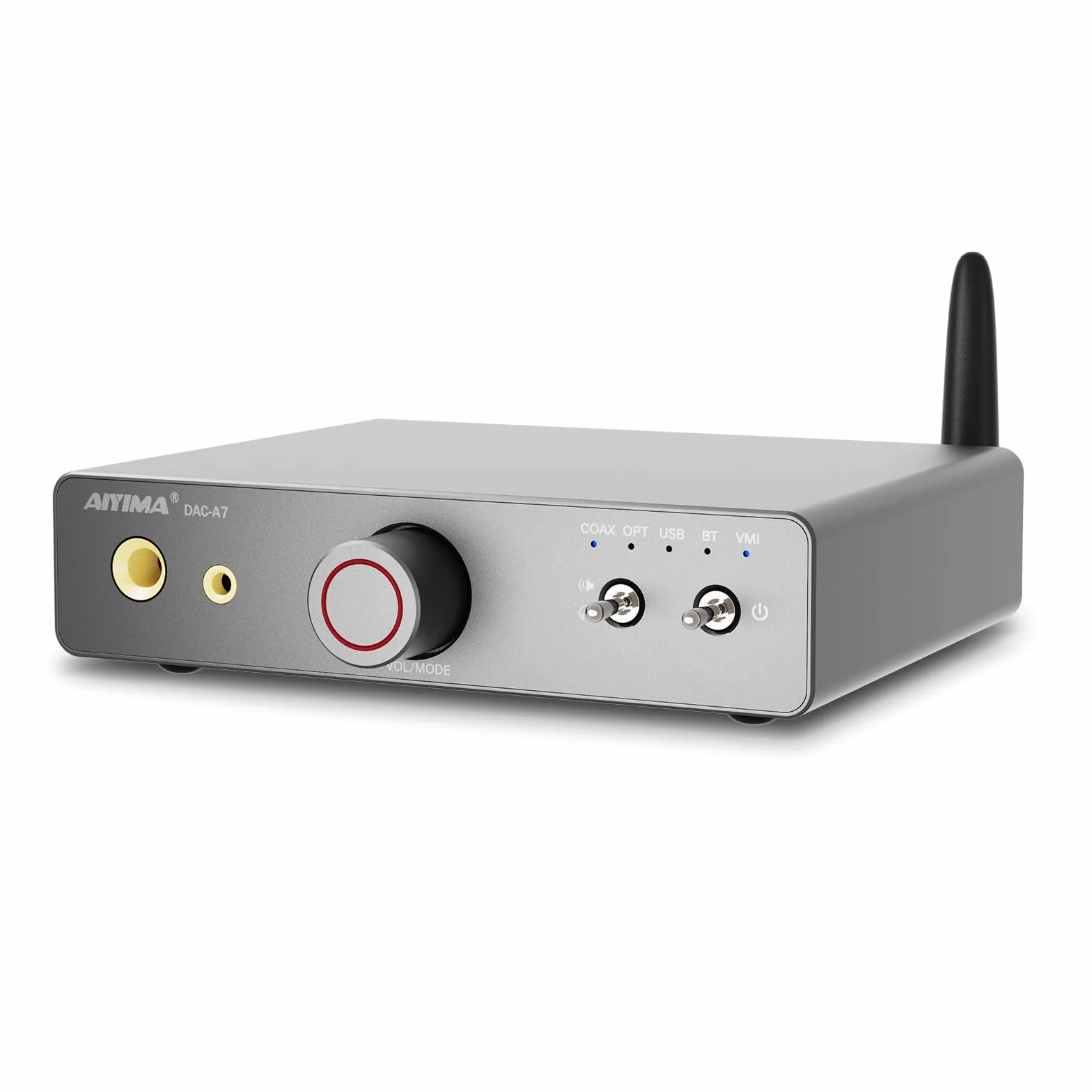 AIYIMA DAC A7 Bluetooth 5.4 dekodujący wzmacniacz słuchawkowy, HiFi, 3,5 mm + 6,35 mm, podwójne wyjście słuchawkowe, z ES9038Q2M DAC 24 bit 192 kHz obsługuje wejście USB/optyczne/koncentryczne