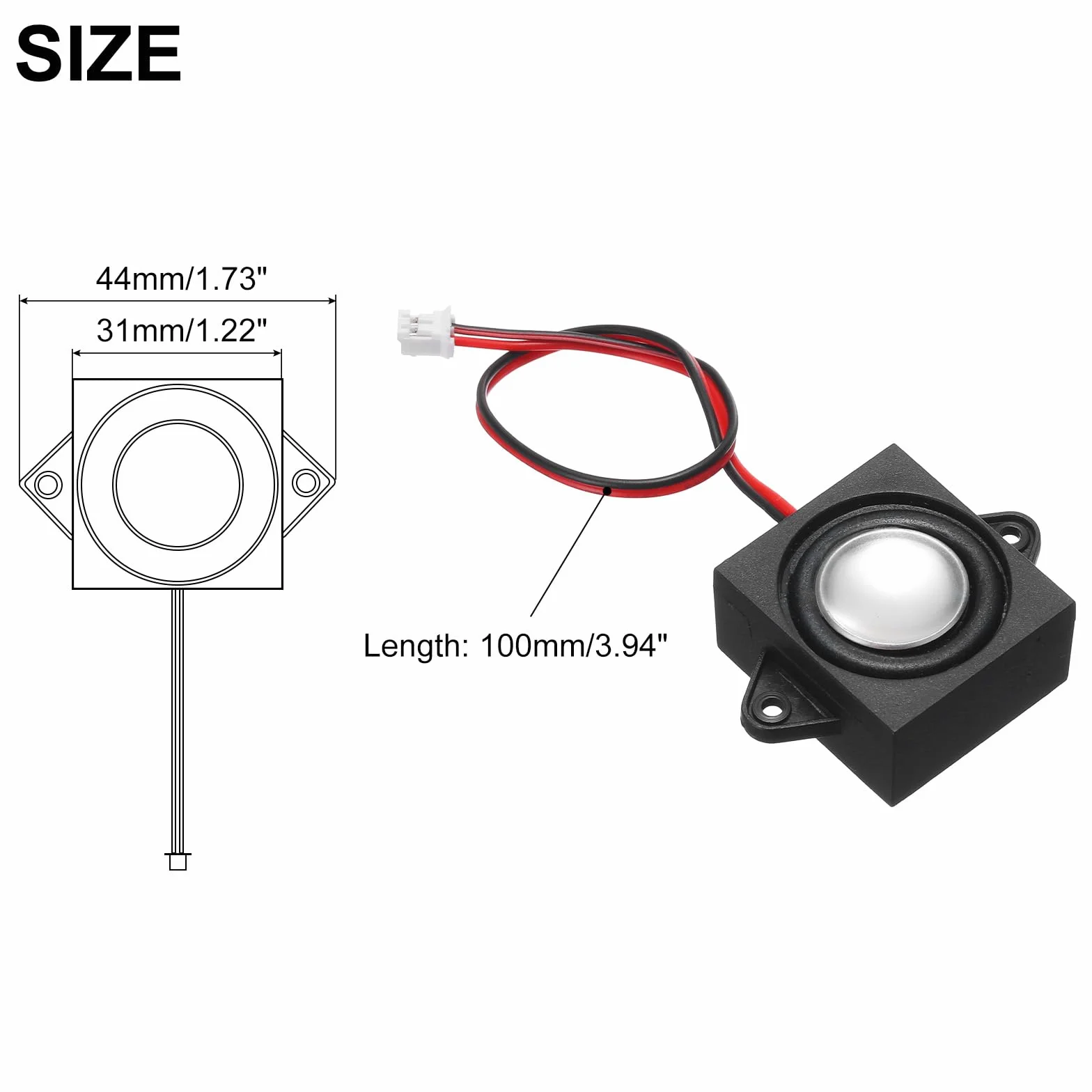 QUARKZMAN 1 szt. Głośnik 3 W 4 Ohm Mini Głośnik Micro Głośnik z JST-PH2.0 Interfejs do małych projektów elektronicznych reklamowych maszyn monitora LCD TV