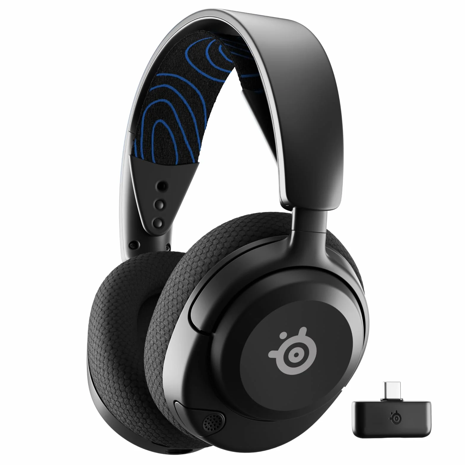 SteelSeries Arctis Nova 5P -słuchawki wi-fi do gier –neodymowe przetworniki magnetyczne –Ponad 100 ustawień wstępnych dźwięku– 60 godz baterii –2,4 GHz lub BT –Mik. Gen2.X – PS5, PS4, PC,Switch,mobile