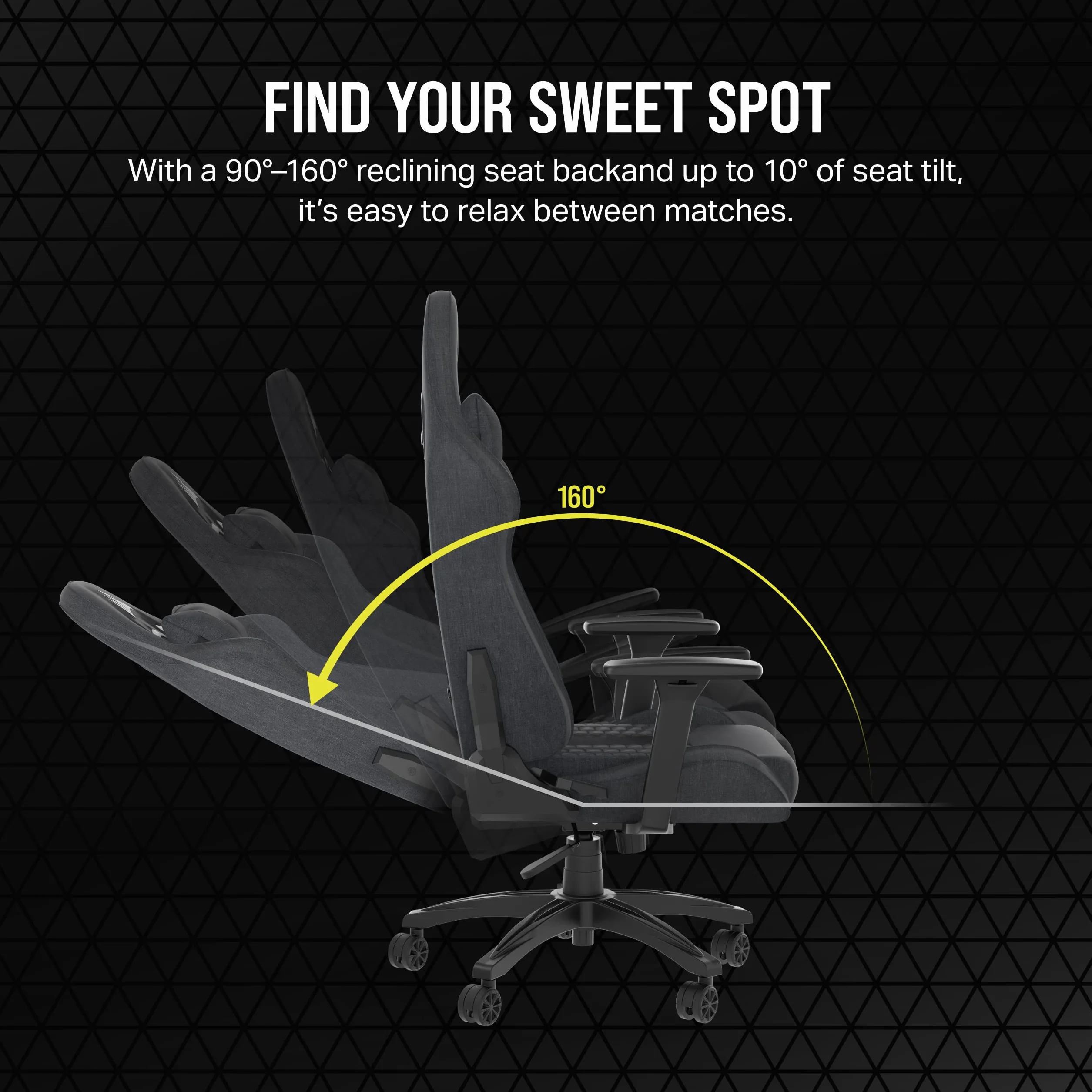 Corsair TC100 Relaxed Fotel gamingowy Fabric Szary Czarny