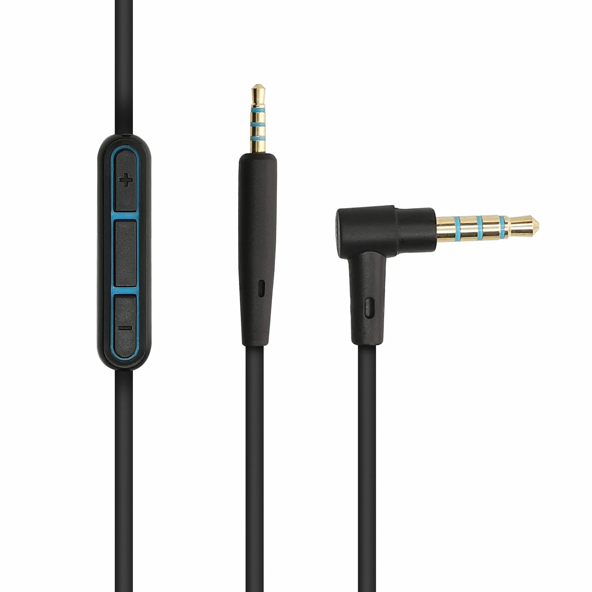 kwmobile Kabel do słuchawek JBL E30 / E50 / E55BT / E65 BTNC/LIVE 500BT / TUNE 600 BTNC/LIVE 650 BTNC - kabel zamienny 150 cm mikrofon regulator głośności - jack 3,5 mm, czarny, 60562.01_m002783