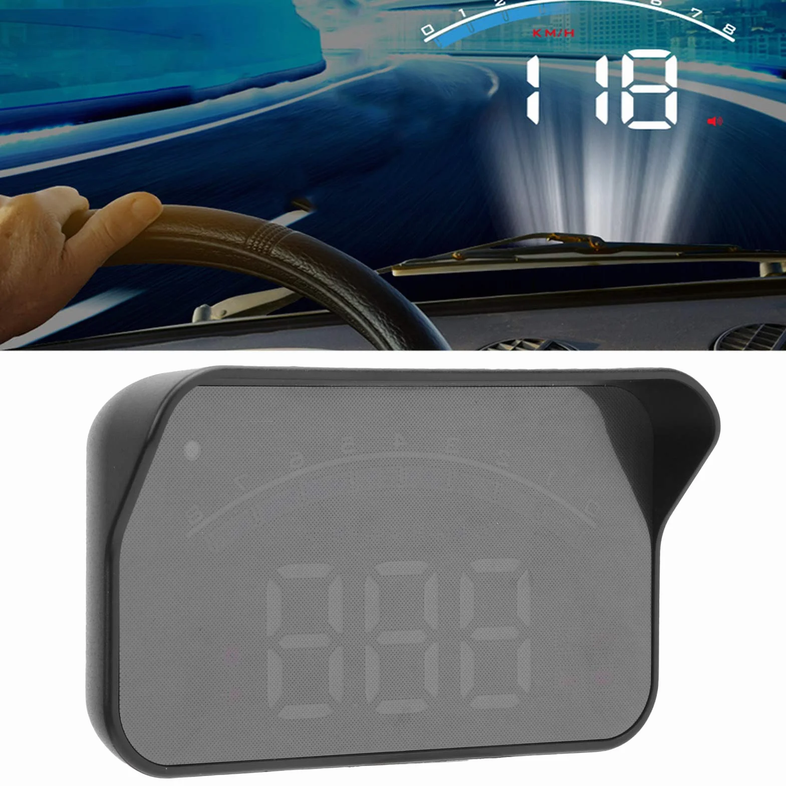 Uniwersalny Wyświetlacz Samochodowy HUD Heads Up, Wyświetlacz Heads-up dla Samochodów, High Definition OBD HUD Projektor Przedniej Szyby Alarm Bezpieczeństwa, Prędkość Wyświetlania, Temperatura Zbiorn
