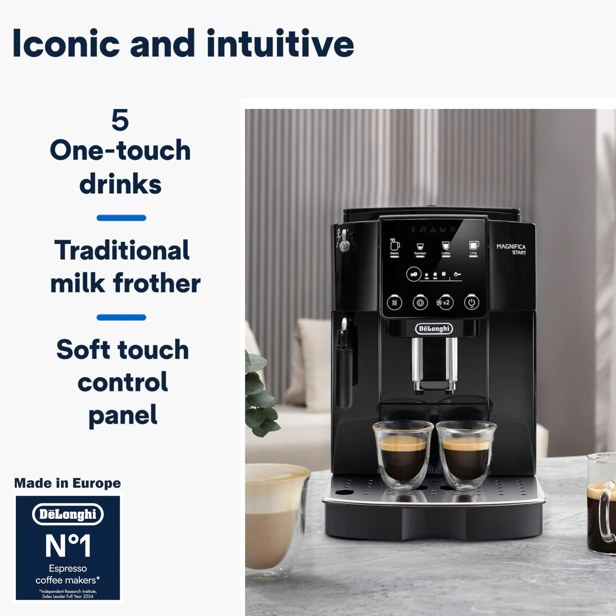 De'Longhi Magnifica Start ECAM222.20.B Automatyczny ekspres do kawy, 1450 W, czarny