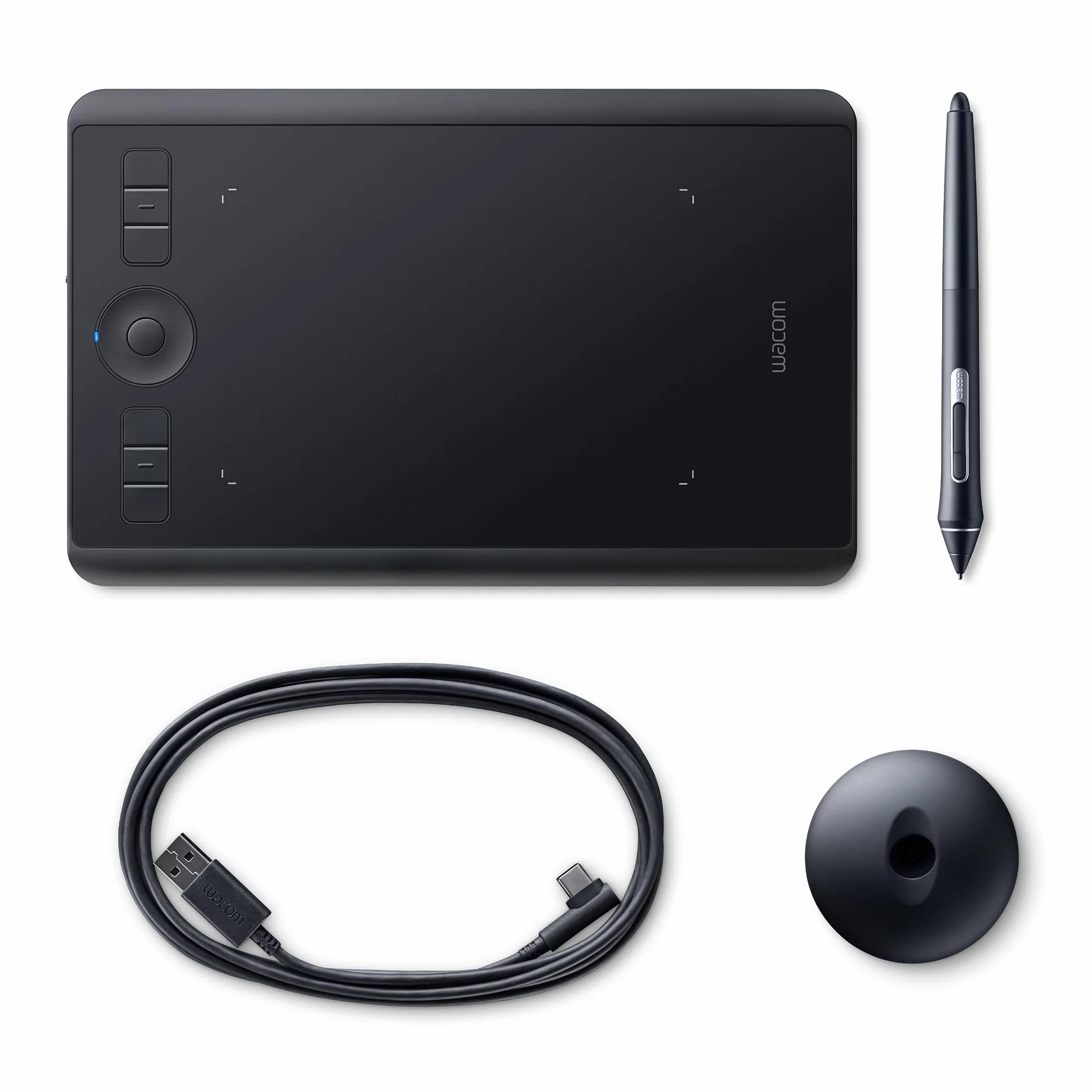 Wacom Intuos Pro Small Tablet Graficzny/Kompaktowy Tablet z Piórem Pro Pen 2 z Wymiennymi Końcówkami, Do Pracy i Nauki Zdalnej