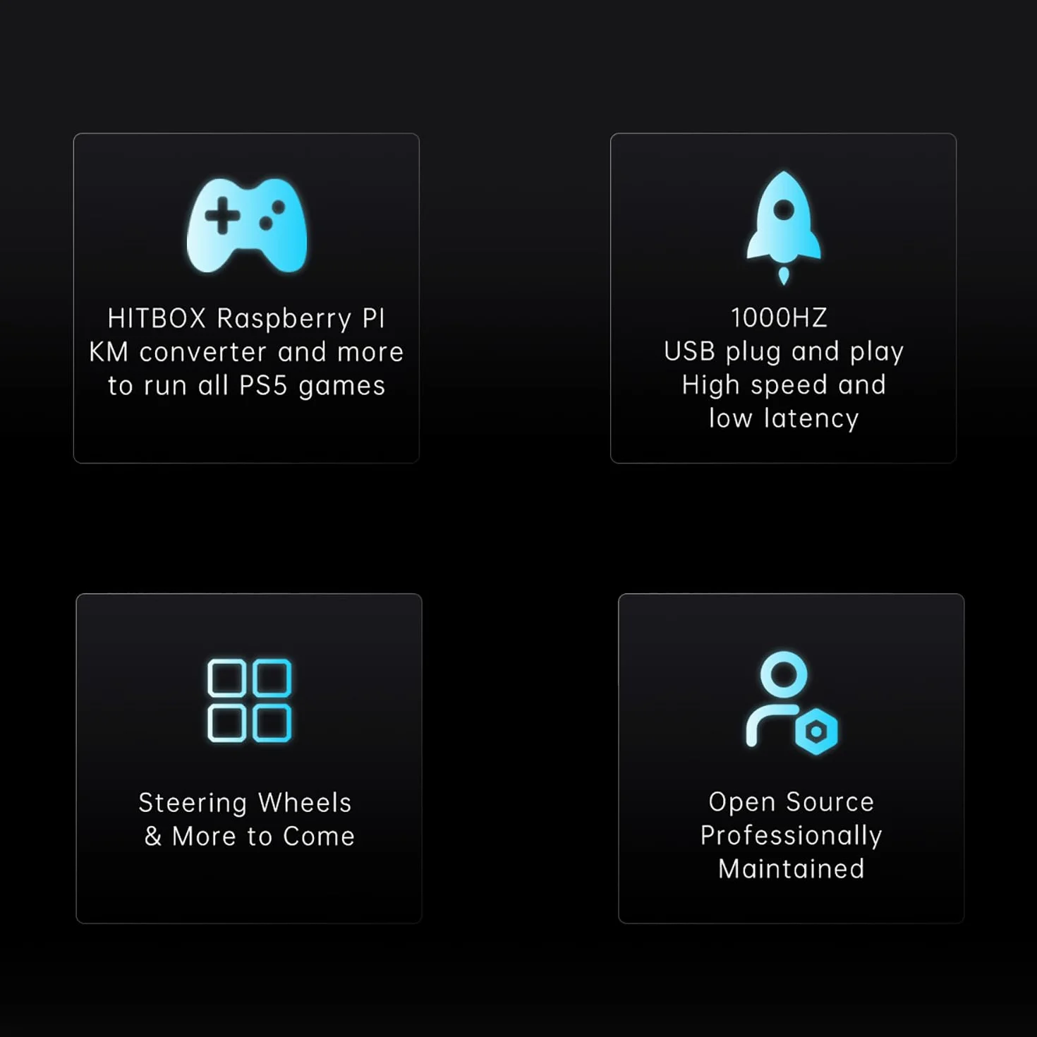 Besavior P5 Adapter kompatybilny z PS5/Slim/PRO obsługuje HITBOX, XIM Matrix, ReaSnow S1, Raspberry Pi | Plug-and-Play 1000 Hz do gier na PS5 - czarny