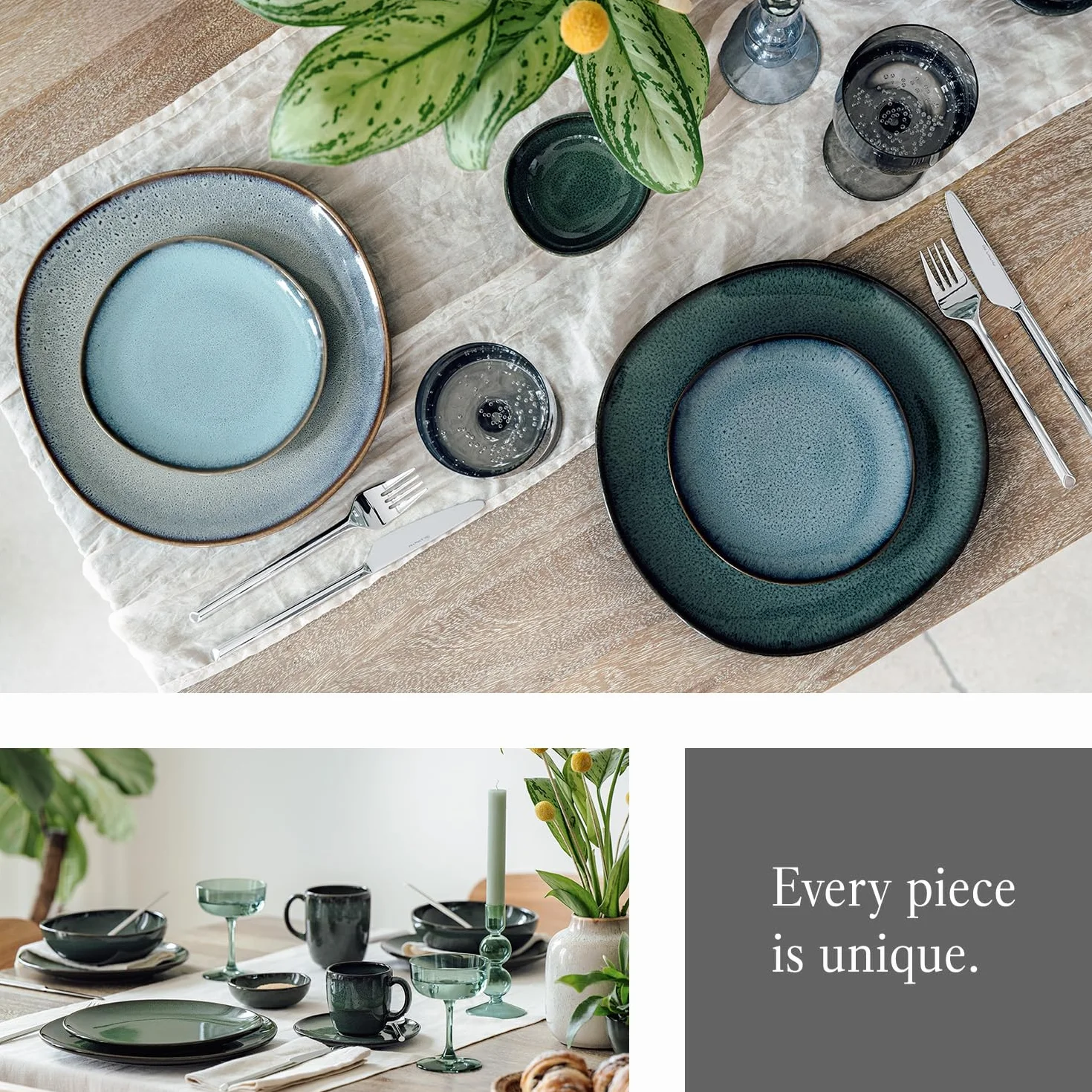 Villeroy & Boch Lave Kubek i Miska Kamionka Zielony 17 x 17 x 5,5 cm