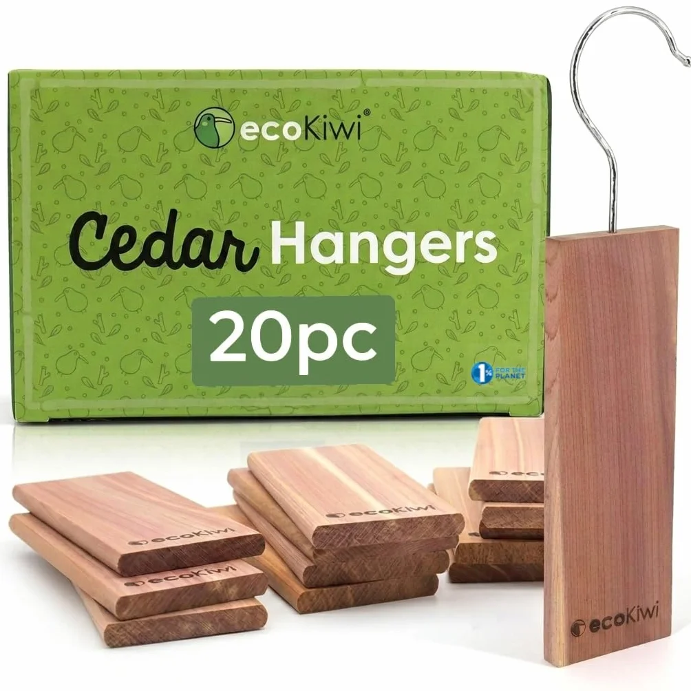 ecoKiwi Bloki cedrowe do przechowywania ubrań 20 sztuk naturalne deski olejowe