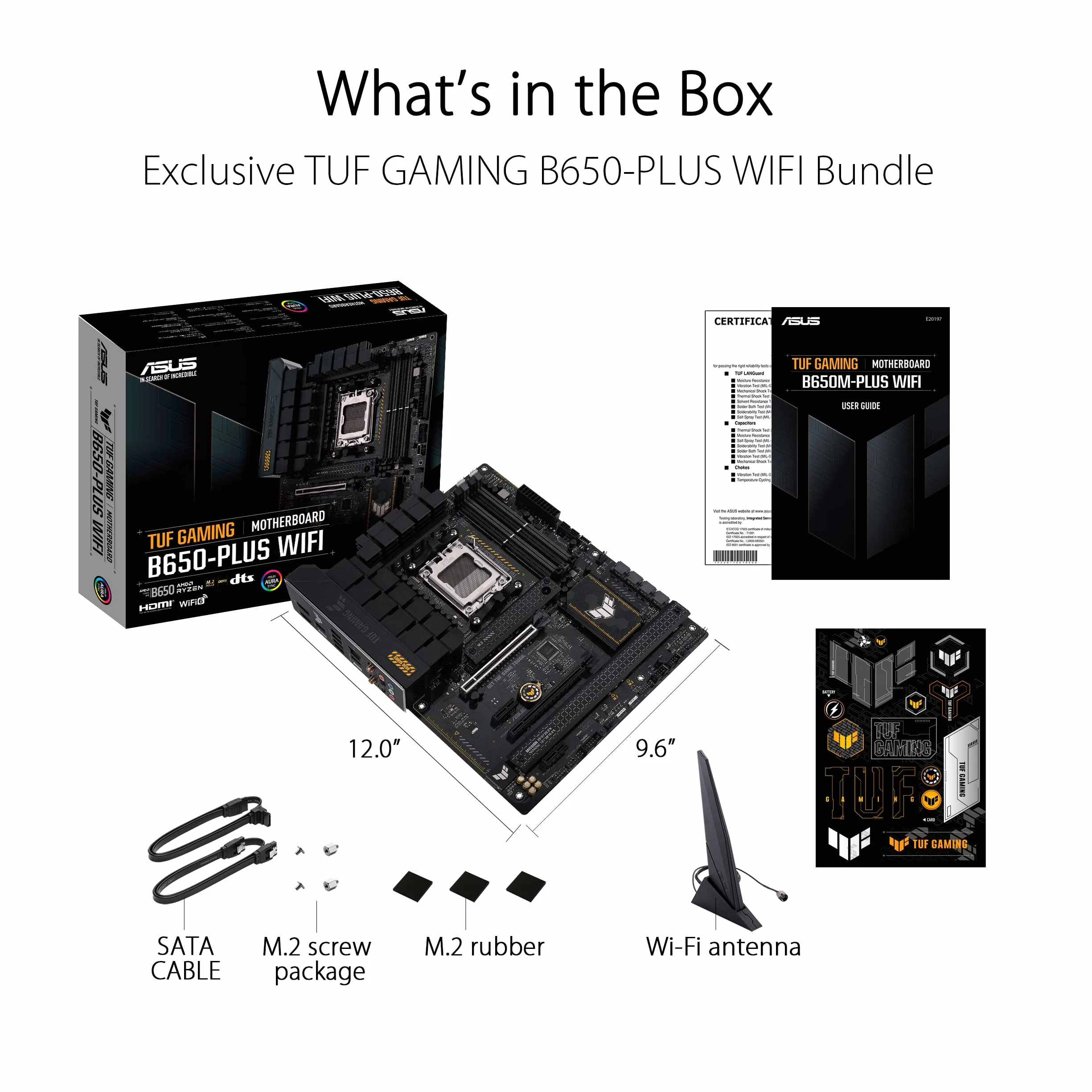 Asus Tuf Gaming B650-Plus 90MB1BZ0-M0EAY0 Płyta Główna, Wielokolorowy, ATX