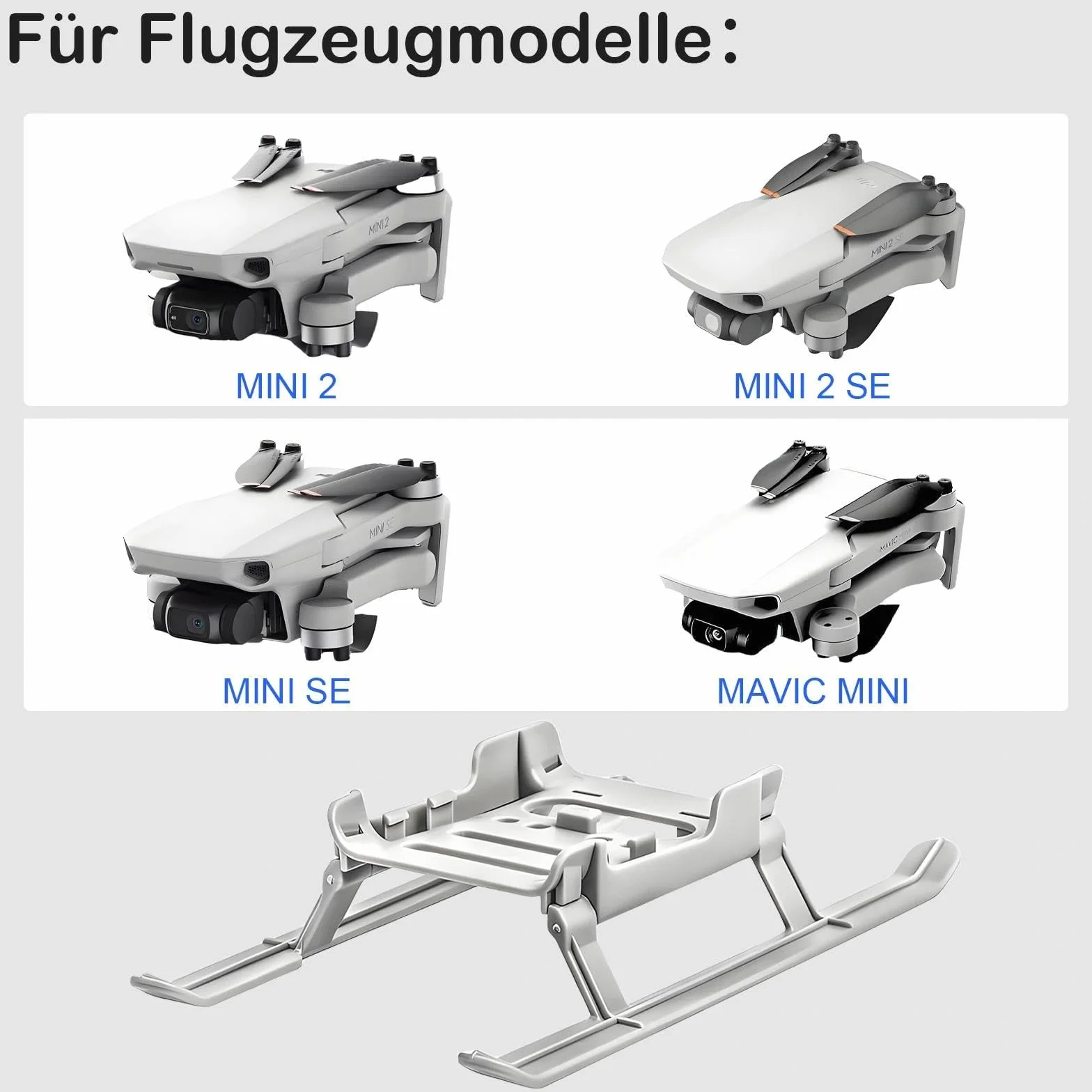 Składane przedłużki biegów, nóżki do lądowania, rozszerzenia przekładni lądowej, do DJI Mini 4K/2/SE/Mavic Mini, kolor szary