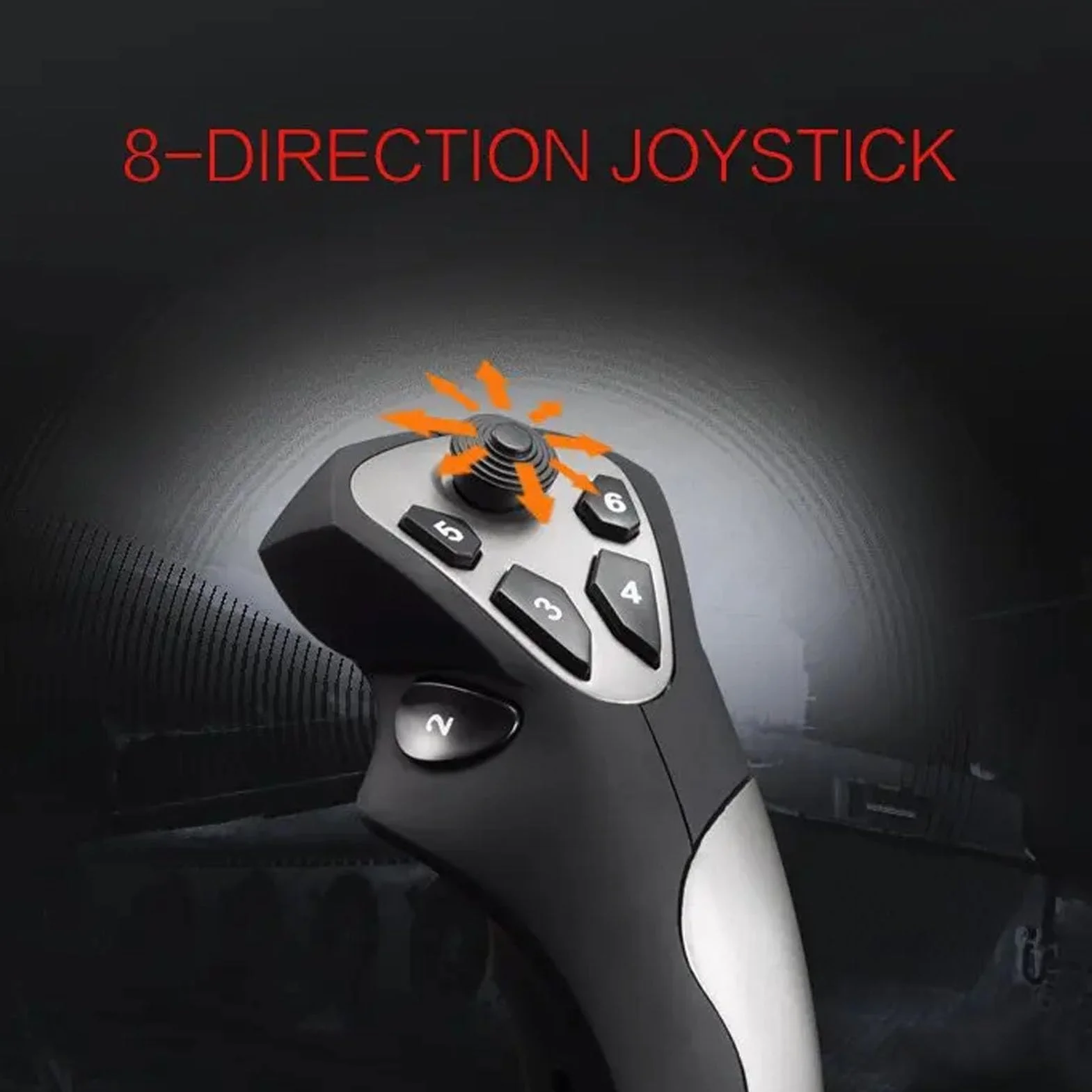 Przewodowy Joystick Symulatora Latania USB z Wibracjami i Przepustnicą do Komputera