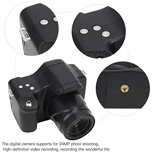 Lustrzanka HD Z 18-Krotnym Zoomem, Przenośny Aparat Cyfrowy 24MP o Długiej Ogniskowej, 3.0-Calowy Ekran LCD, ładowanie Portu USB. Nadaje Się Na Rodzinne Spotkania w Plenerze(2)