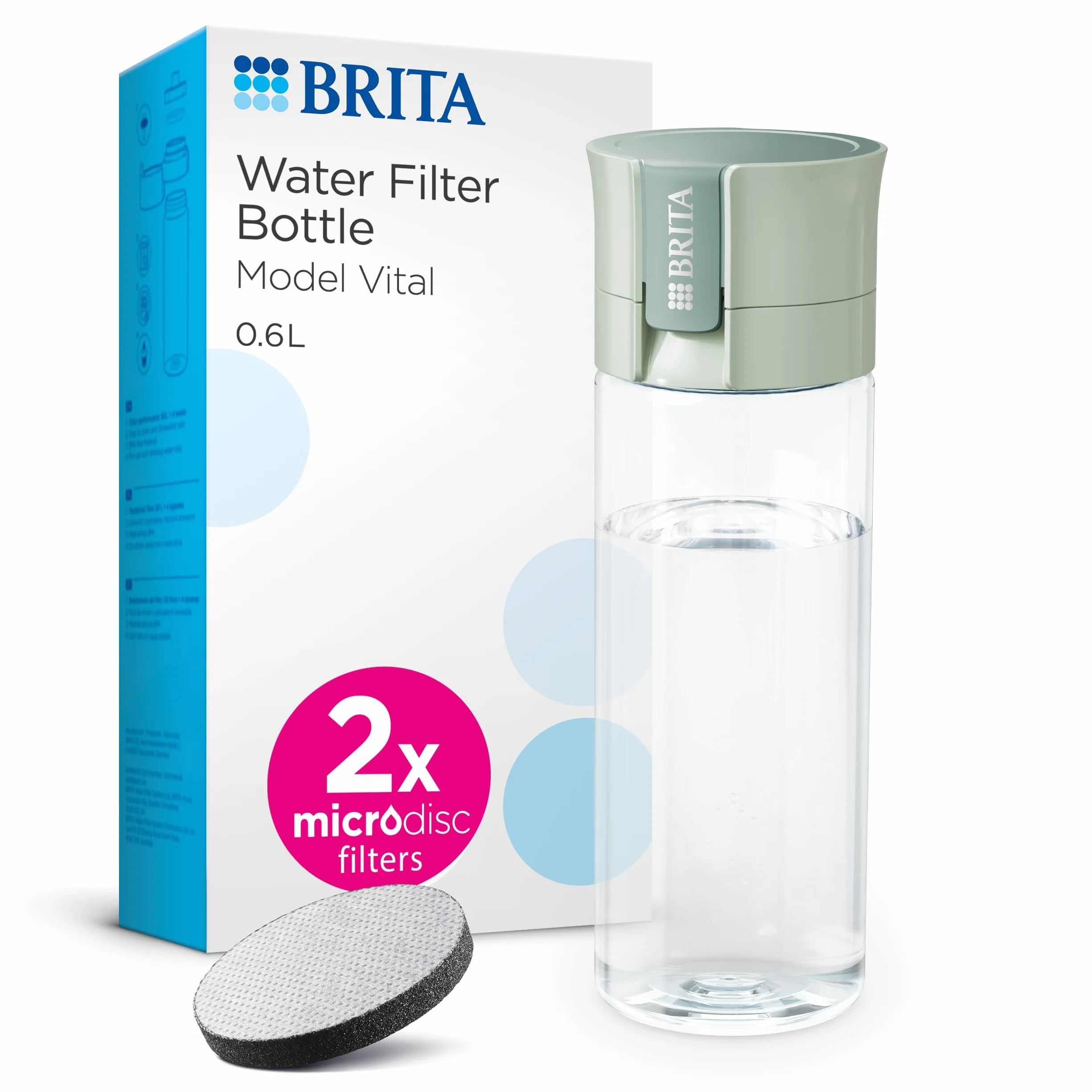 Brita Butelka z Filtrem 600 ml Tworzywo Sztuczne Zielony