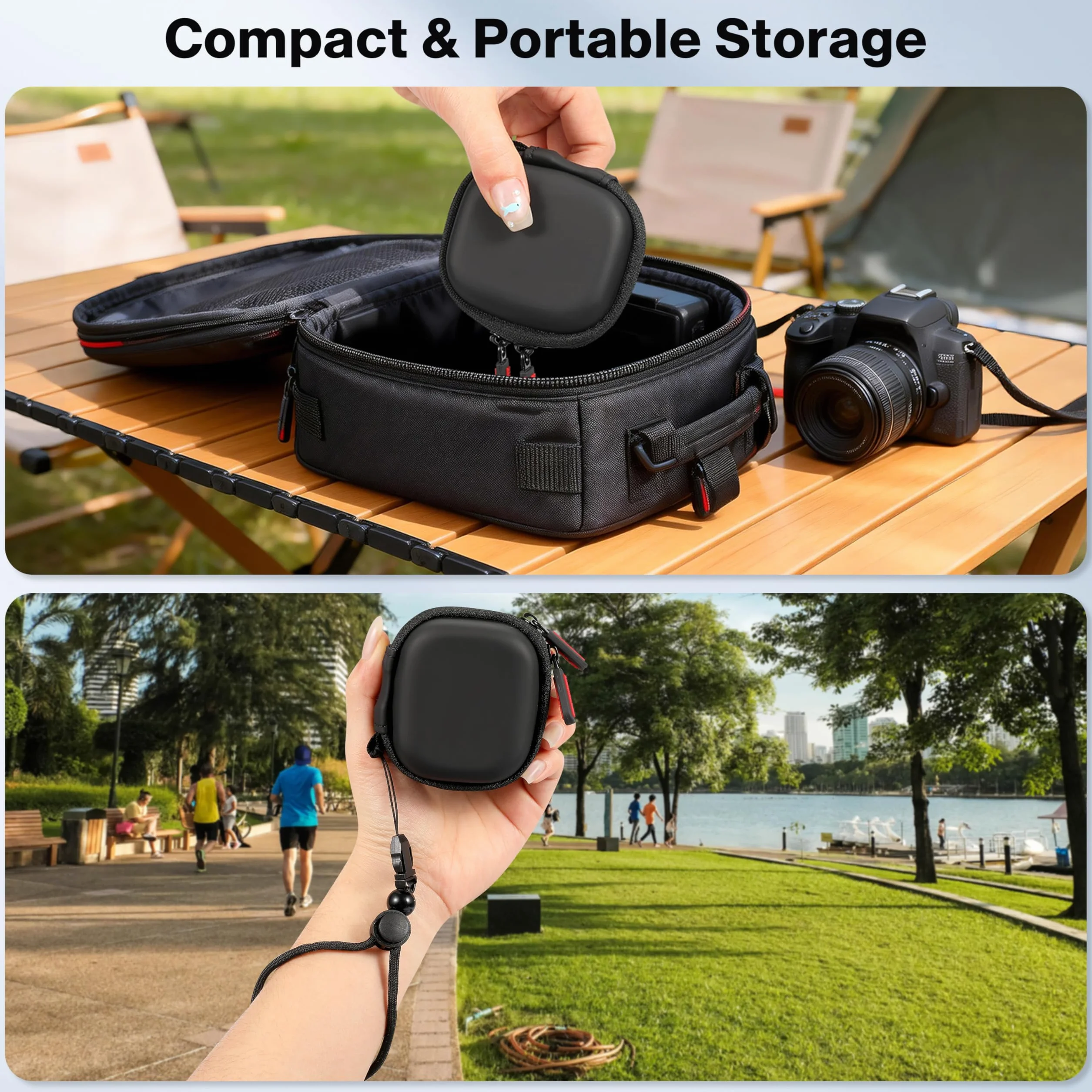 Przenośna walizka do gopro Hero 4K / Lit Akcesoria Hero Hard Shell PU Cover Ochrona przechowywania MINI Torba podróżna Przenośne walizki z karabiną Kamera akcji
