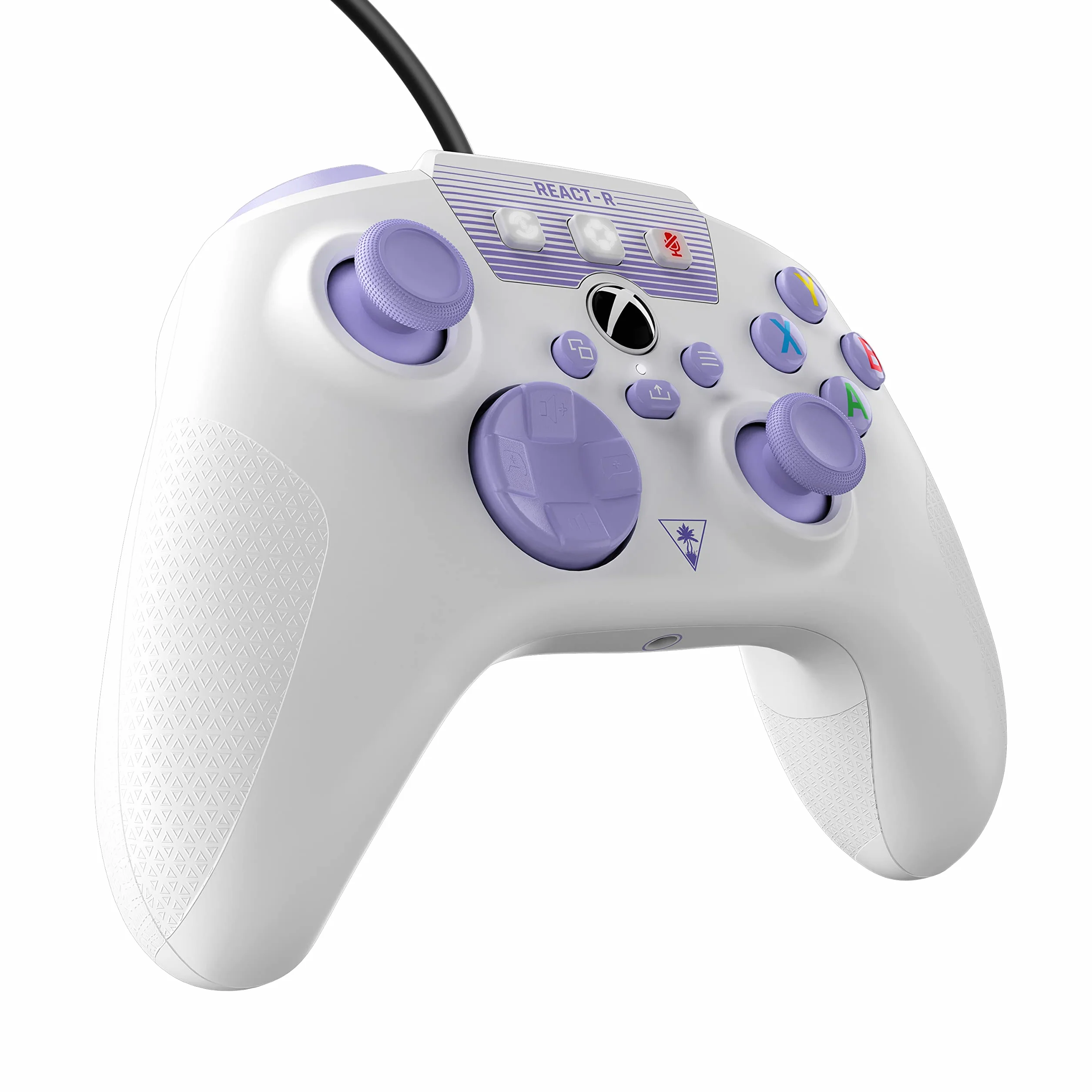 Turtle Beach REACT-R Kontroler – biały/fioletowy Xbox Series X, Xbox Series S & Xbox One | Windows 10 & 11, VelocityOne Rudder
