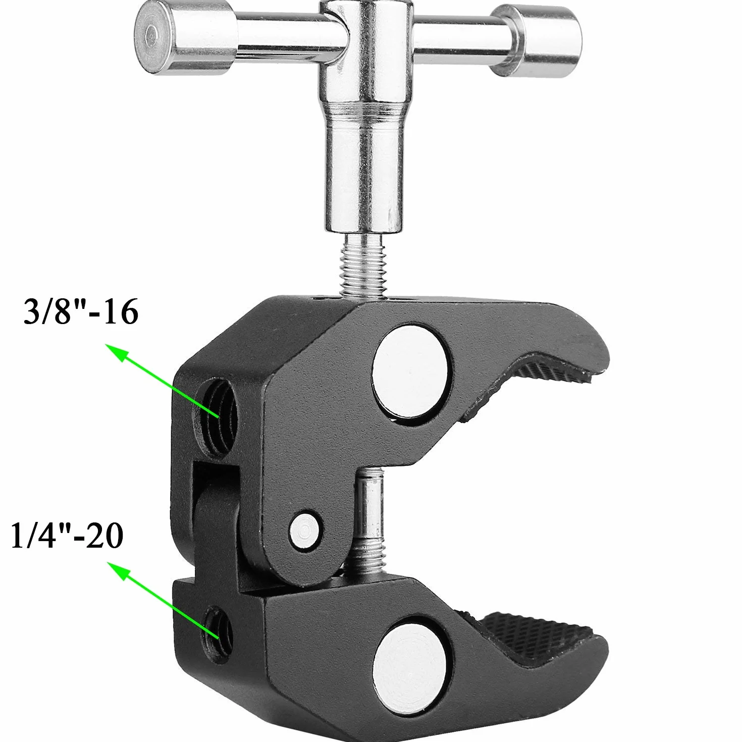 2 sztuki Super Clamp zacisk do statywu z gwintem 1/4 i 3/8, adapter śrubowy, uchwyt do aparatu, zacisk do aparatów fotograficznych, Magic Arm do aparatów, Flash Light, statywu, monitora LCD/DV