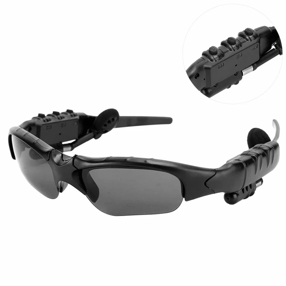 Bezprzewodowe Okulary Przeciwsłoneczne Bluetooth, Okulary Przeciwsłoneczne z Dźwiękiem Stereo do Uprawiania Sportów na świeżym Powietrzu, Redukcja Szumów, Odtwarzanie Muzyki, Słuchawki, Materiały Eksp