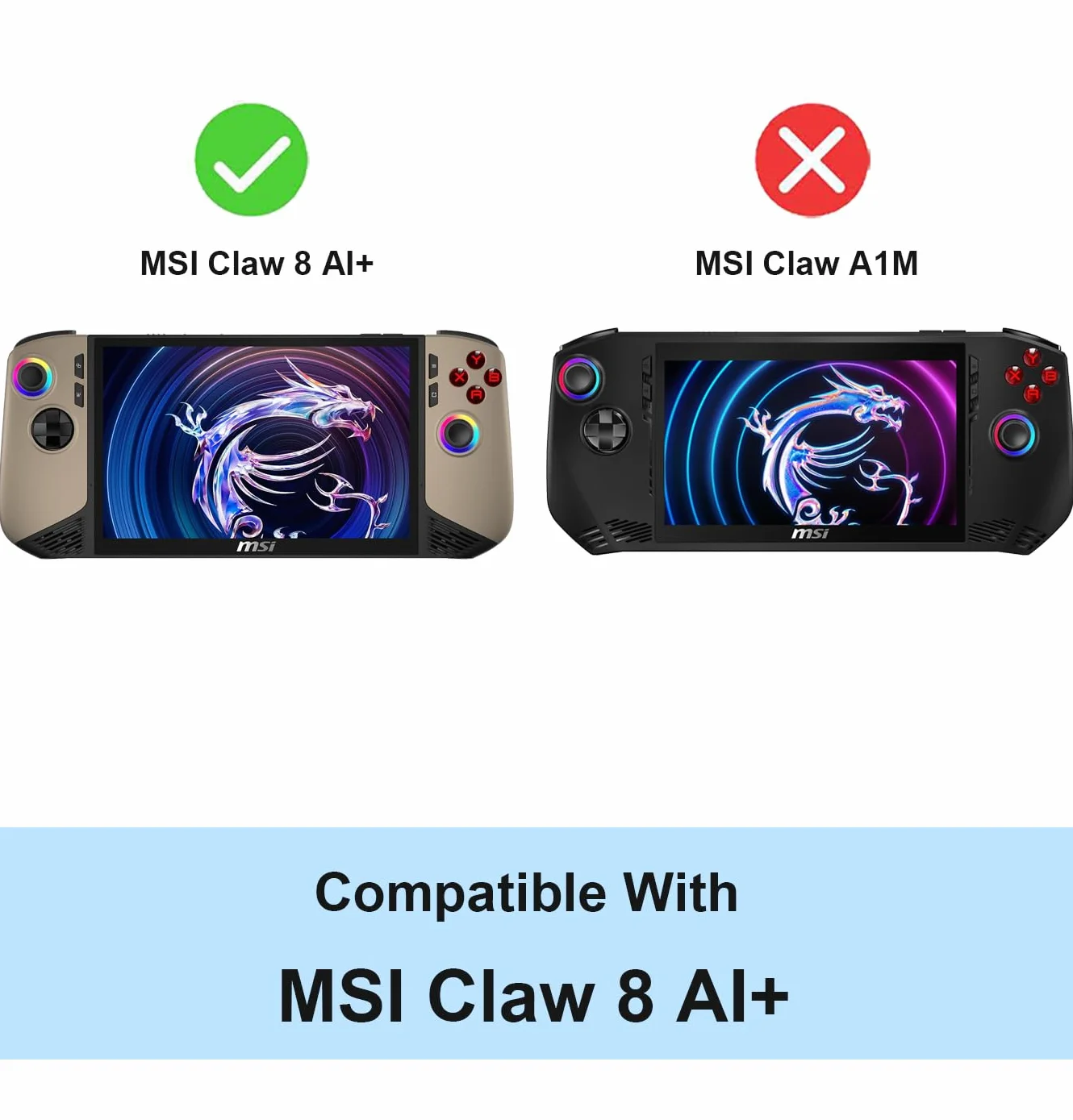 Twarde etui podróżne kompatybilne ze MSI Claw 8 AI+, Tylko Etui - YC84014