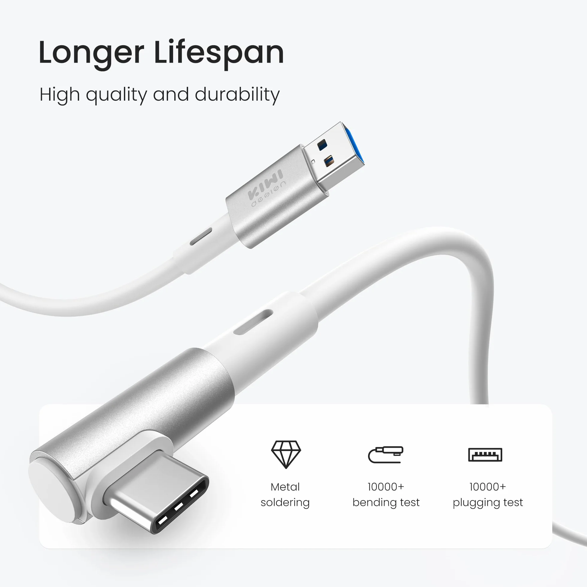 KIWI design Kabel łączący 6 m, kompatybilny z akcesoriami Oculus/Meta Quest 3S i Quest 3/2/Pro/Pico 4, kabel USB 3.0, z super prędkością 5 Gb/s