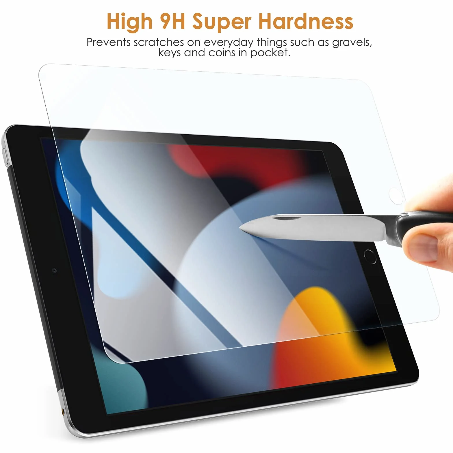 Hianjoo Folia ochronna kompatybilna z iPad 10,2 cala 9. generacji, 8. generacji, 7. generacji, 2 sztuki, ochrona wyświetlacza kompatybilna z iPad 10,2" (model 2021/2020/2019), odporna na zarysowania, bez pęcherzyków powietrza, twardość 9H