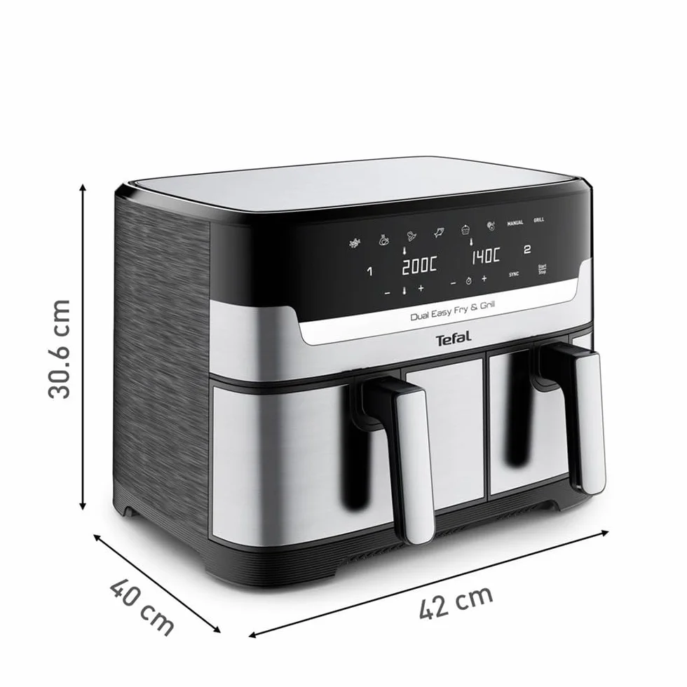Tefal Dual Easy Fry & Grill Ey905d 8,3 l 2700 W Air Fryer