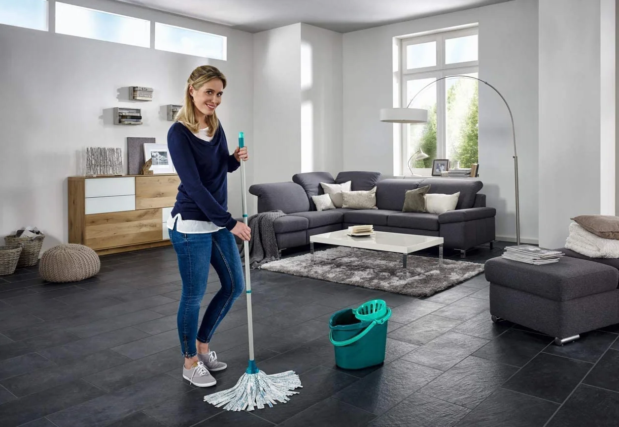 Leifheit Zestaw Mop z Chłonnymi Włóknami, Turkusowy