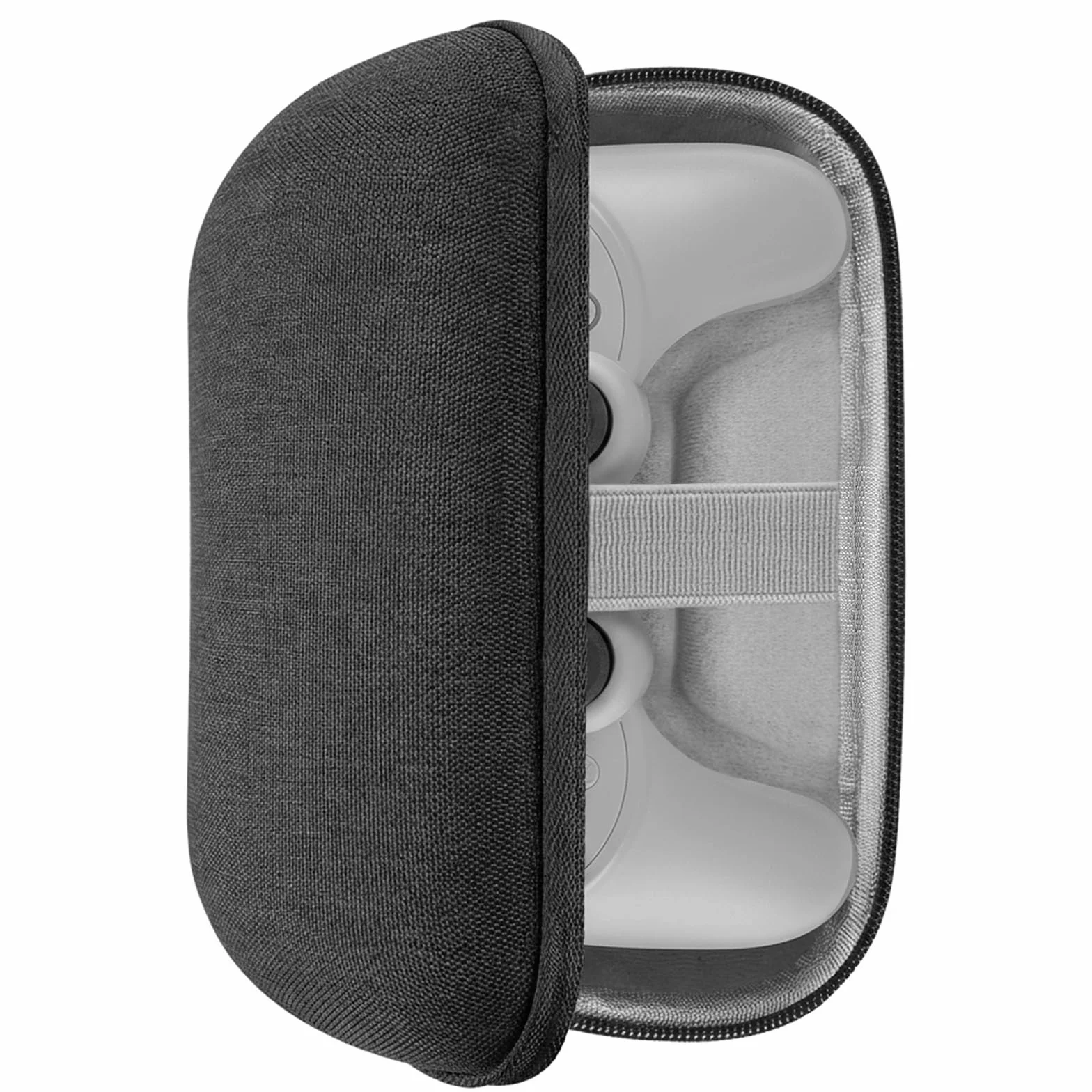 GEEKRIA Etui podróżne na kontroler kompatybilne z 8BitDo Pro 2, Ultimate, 2C, torba do przenoszenia, torba ochronna z wewnętrzną kieszenią siatkową na kabel do ładowania (ciemnoszary)