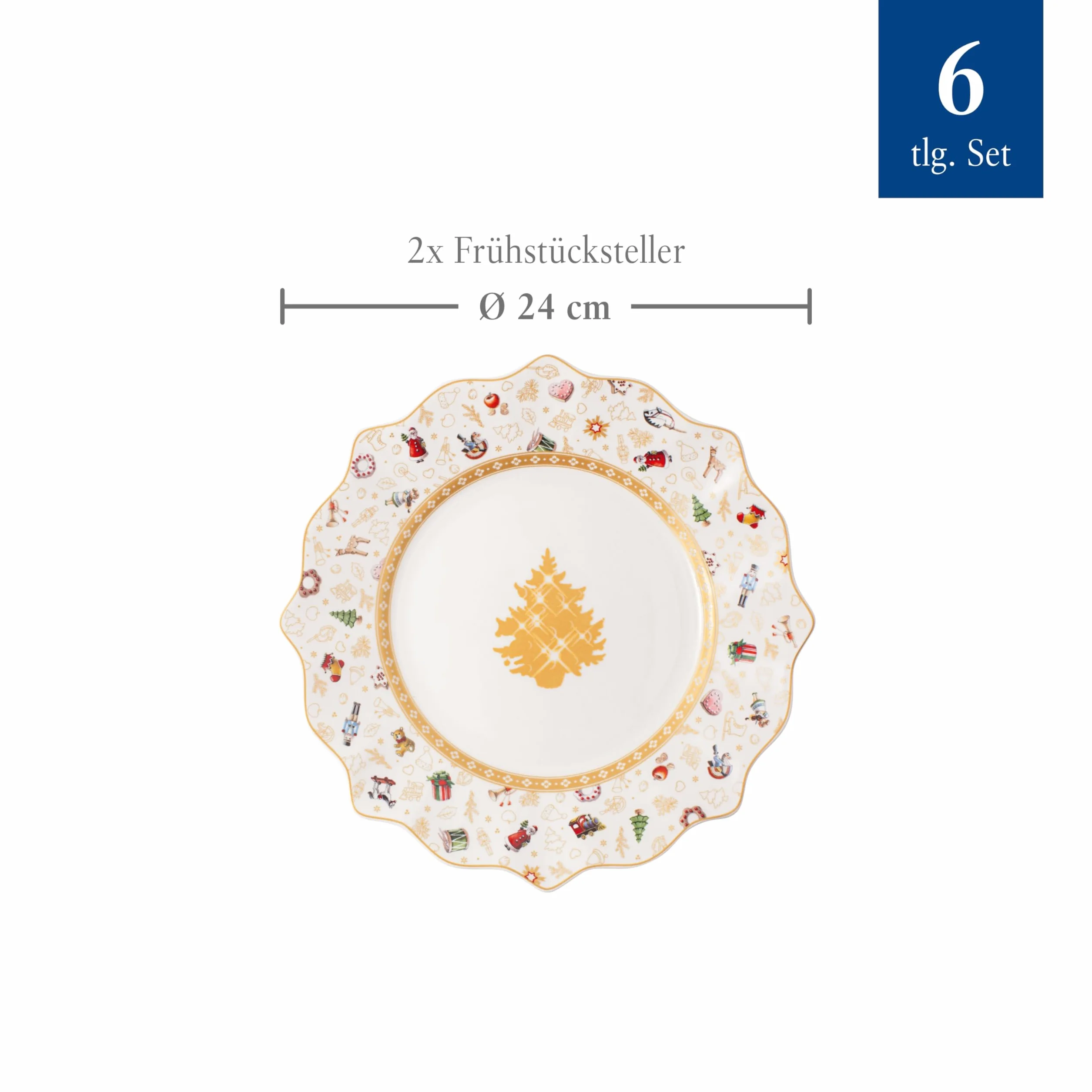 Villeroy & Boch Toy'S Delight Zestaw Śniadaniowy, Biały, 6 sztuk